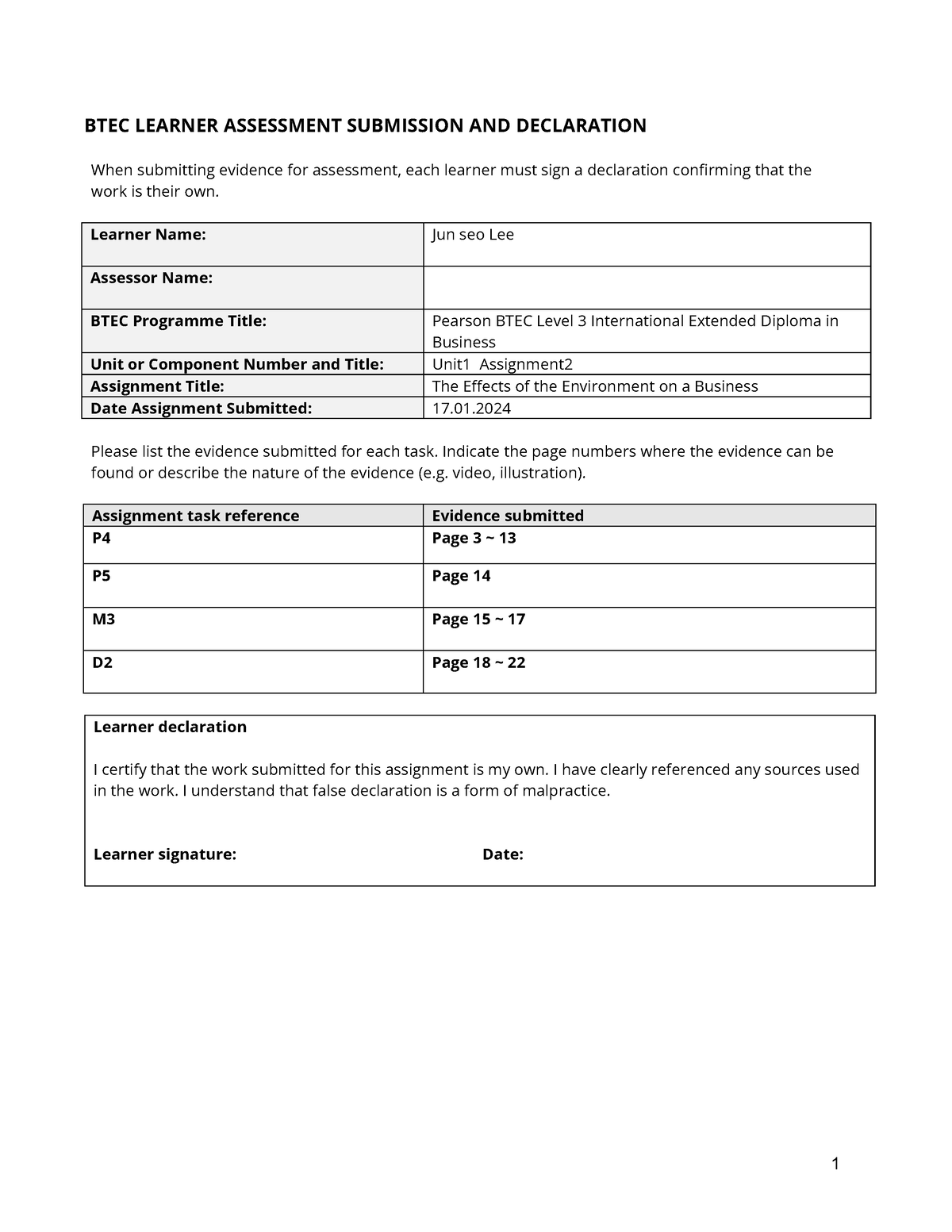 assignment checking service btec