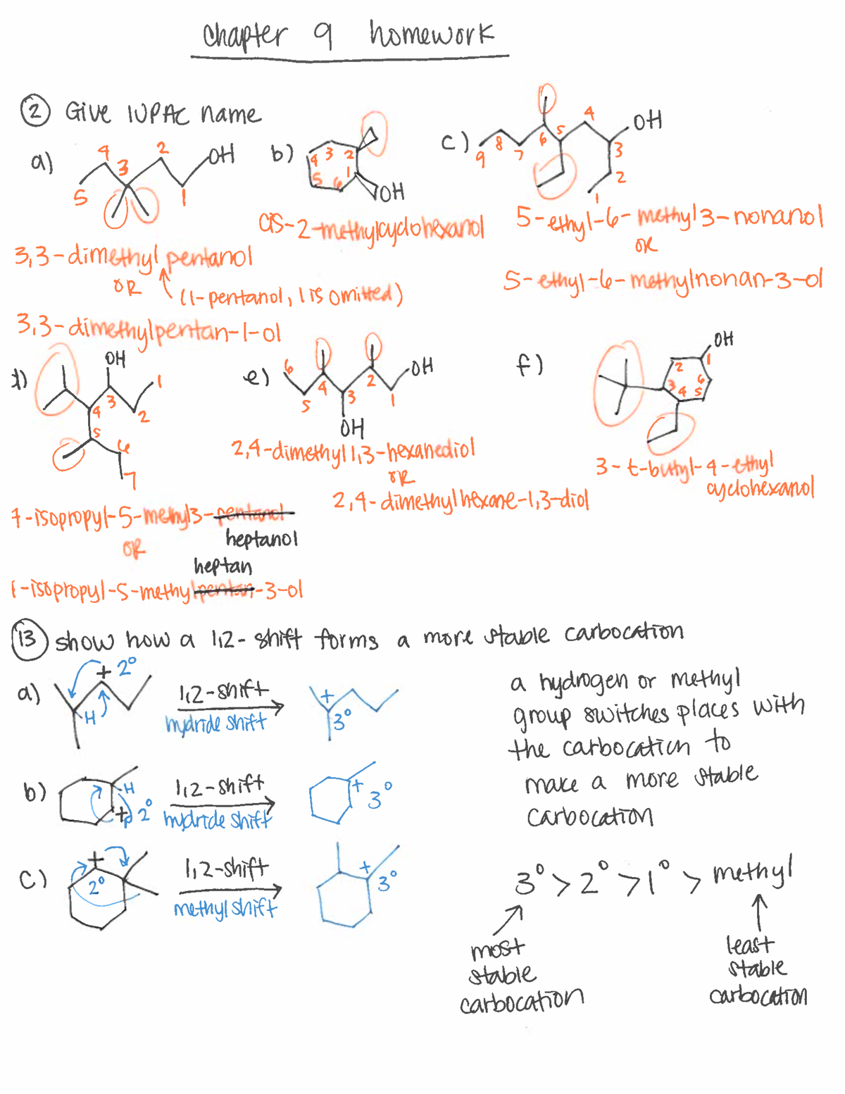 HW+set3 - Includes notes from the Organic Chemistry book, practice ...