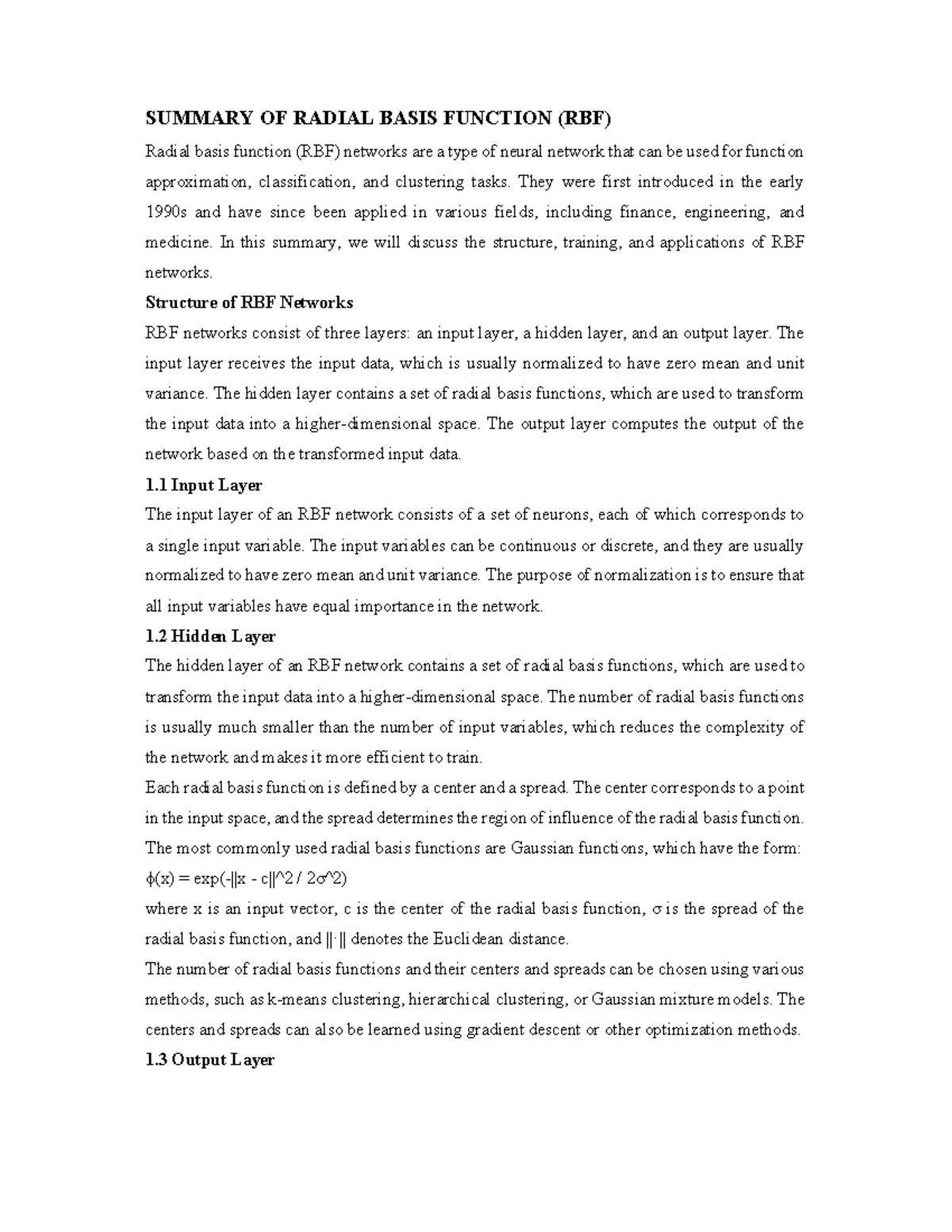 summary-of-radial-basis-function-rbf-summary-of-radial-basis