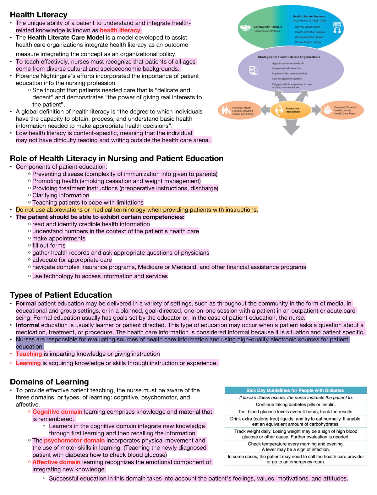 Chapter 14 Health Literacy & Patient Education - Health Literacy The ...