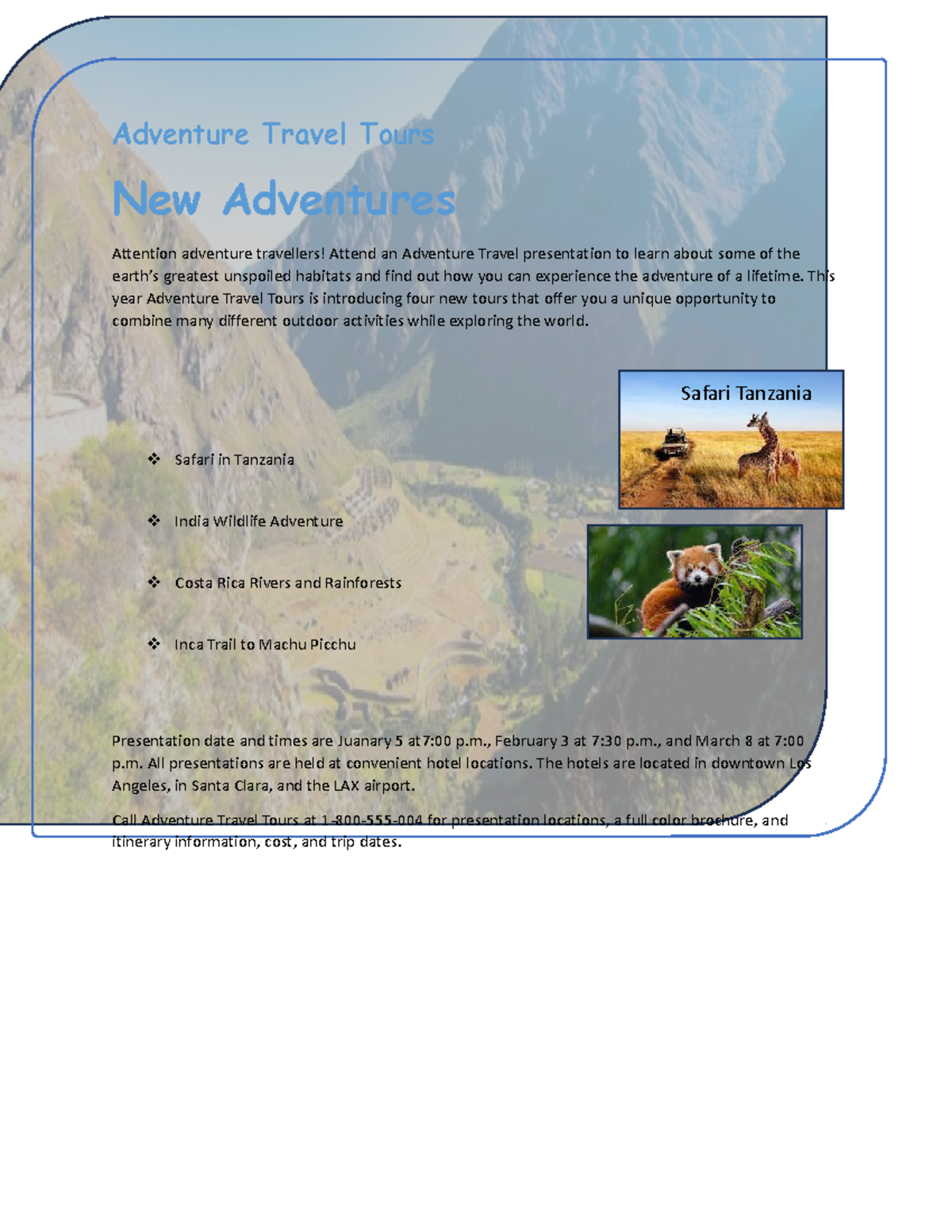 Adventure Travel Tour1 - Adventure Travel Tours New Adventures 