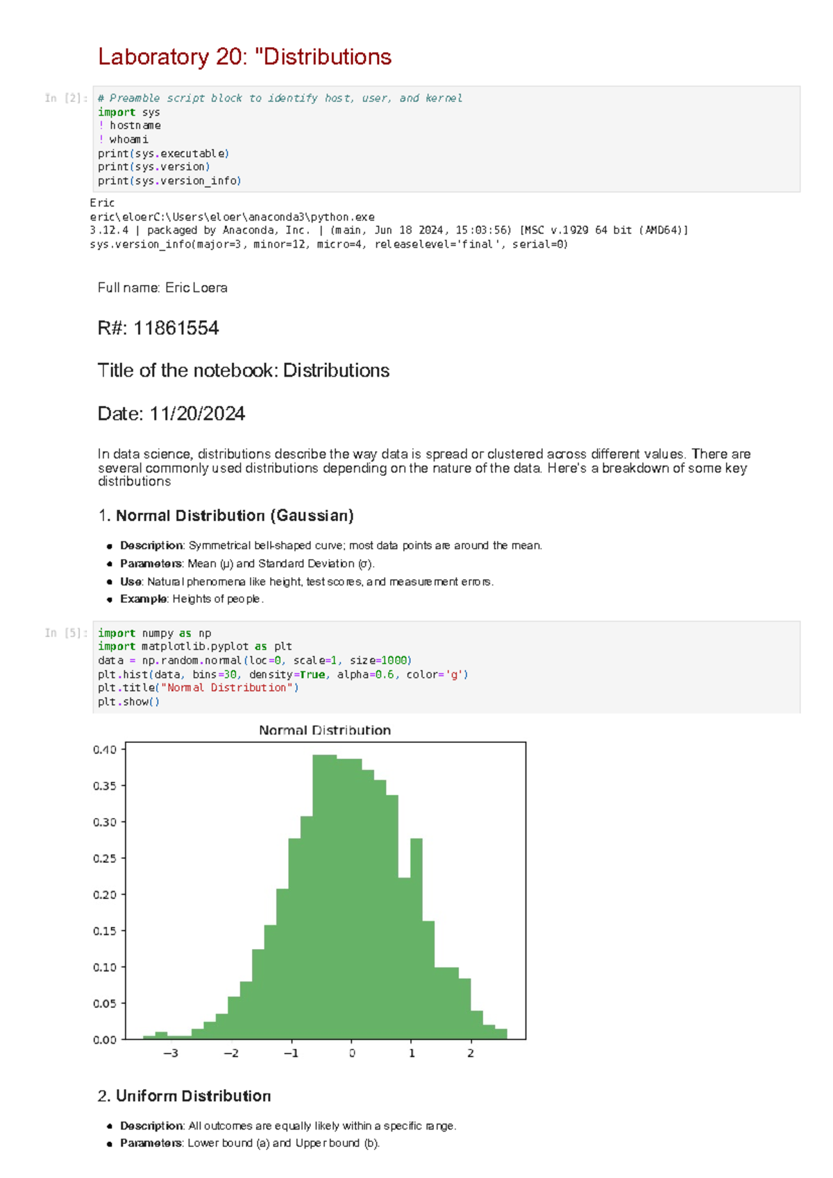 Lab019 - Assigned in the latter half of the semester. - Laboratory 20 ...