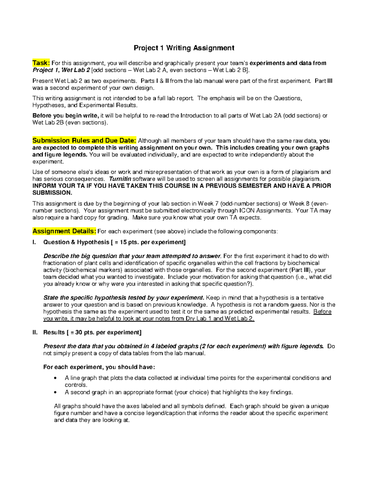 Student Writing Assignment 1Guidelines Fall2018 - Project 1 Writing ...