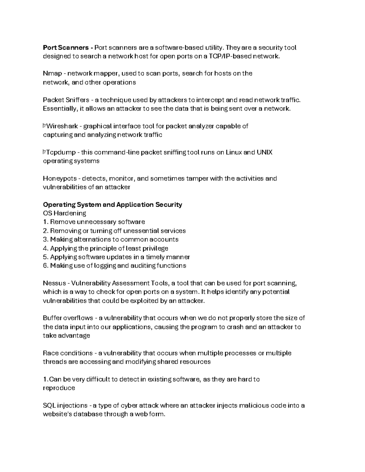 Port Scanners and Operating system and Application Security - Port ...