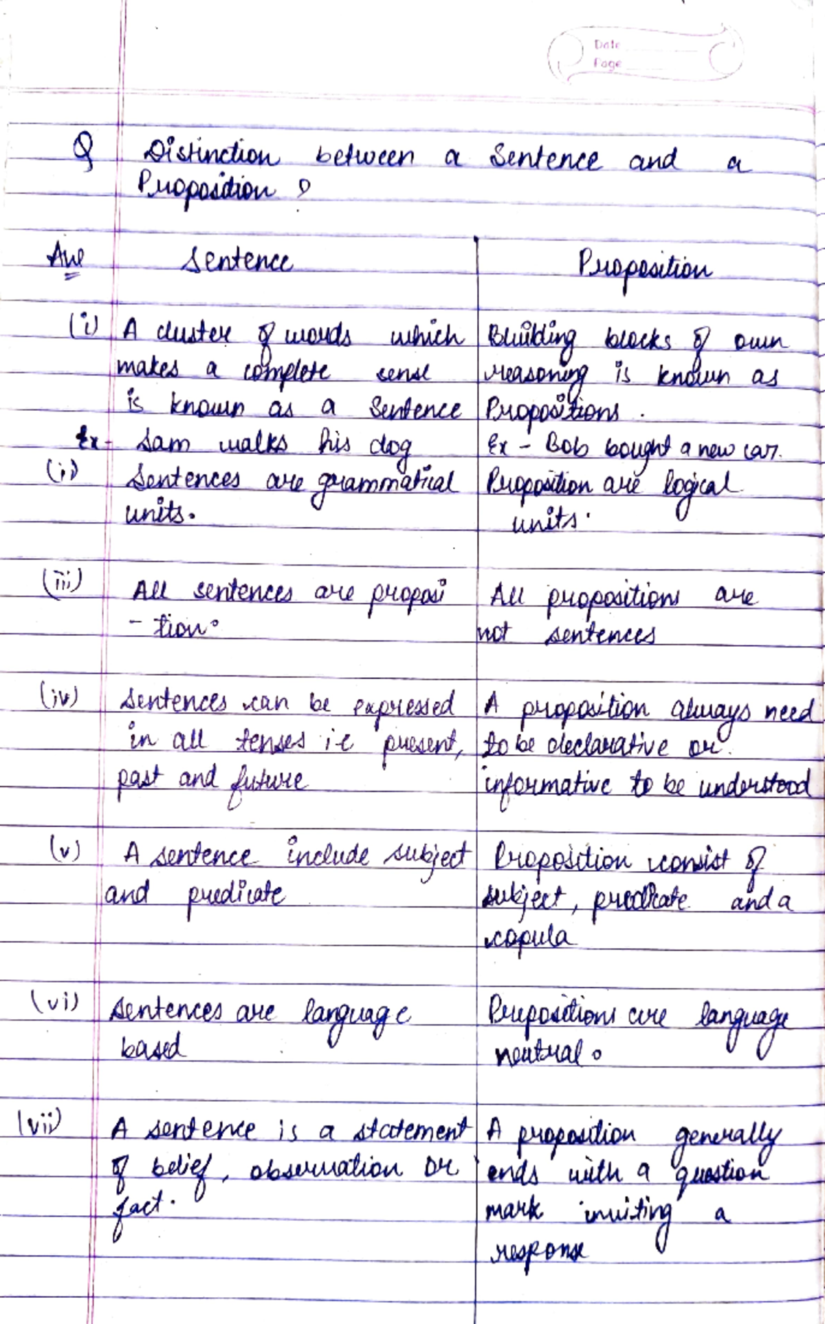 Logic assignment 1 - Date Poge stncho belween a Sentence and ...
