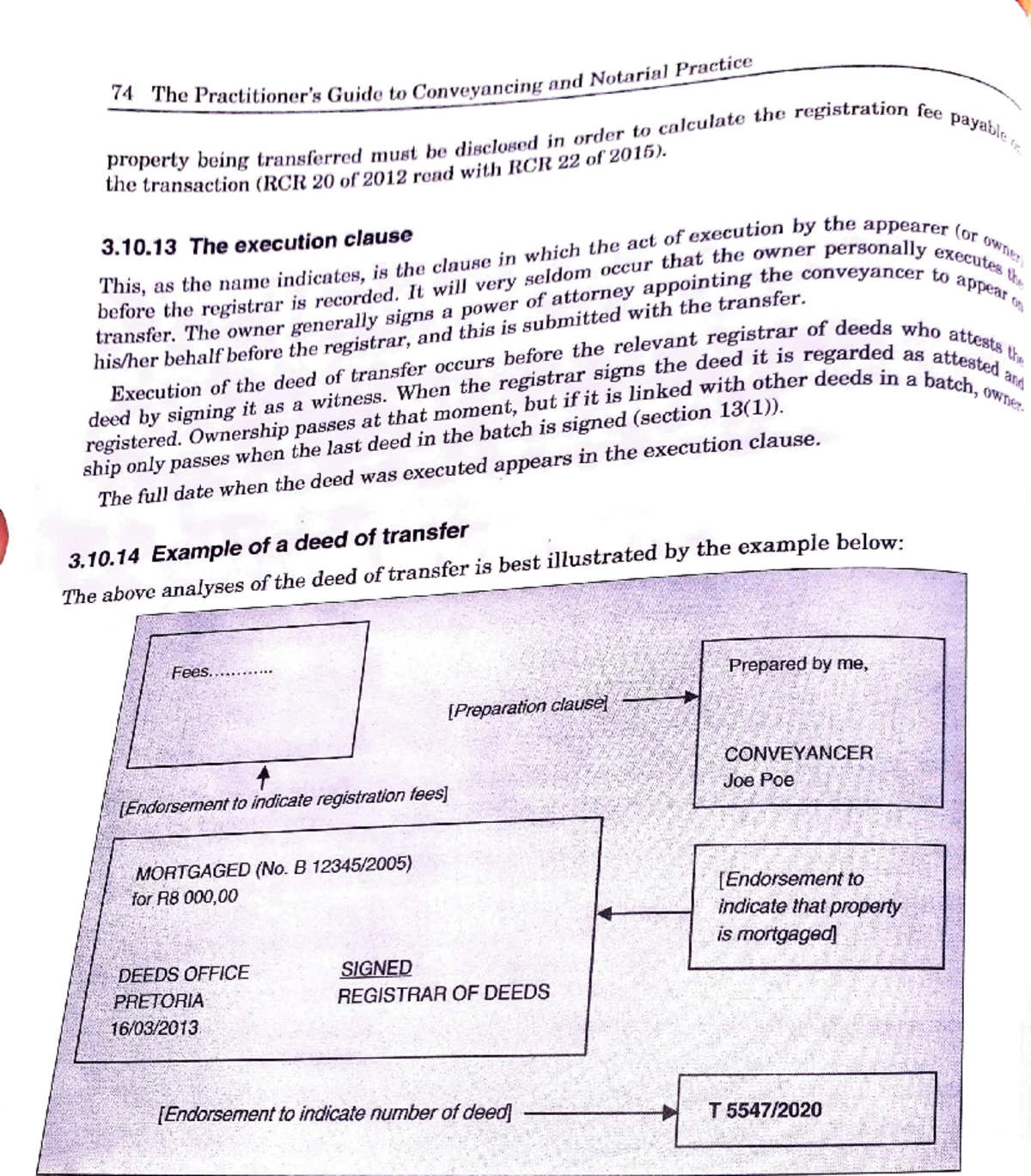 Conveyancing part 2 - Notes - 74 Th~ Pra C1,l .,.,1,JOncr'• 8 a- Ult ...