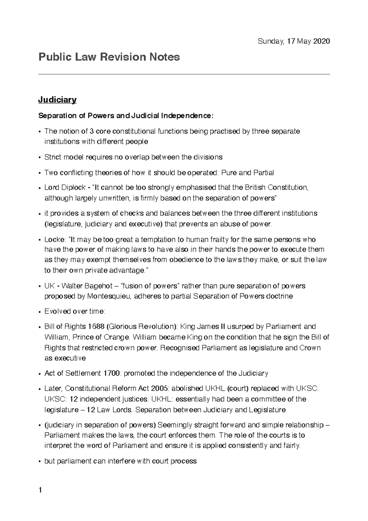 Public law revision notes Public Law Revision Notes Judiciary