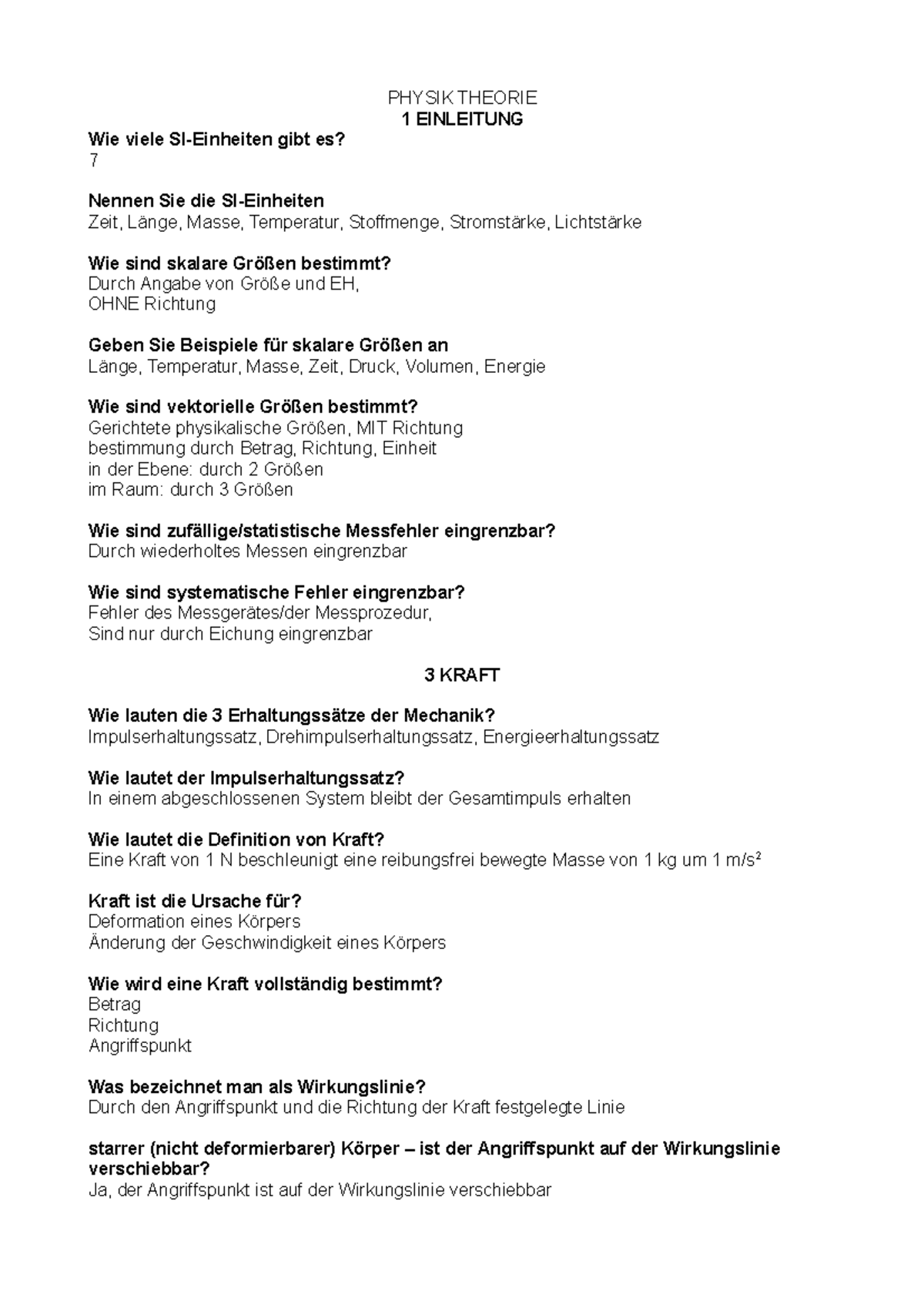 Wie Viele Theoriefragen Gibt Es Physik Theorie - PHYSIK THEORIE 1 EINLEITUNG Wie viele gibt es? 7