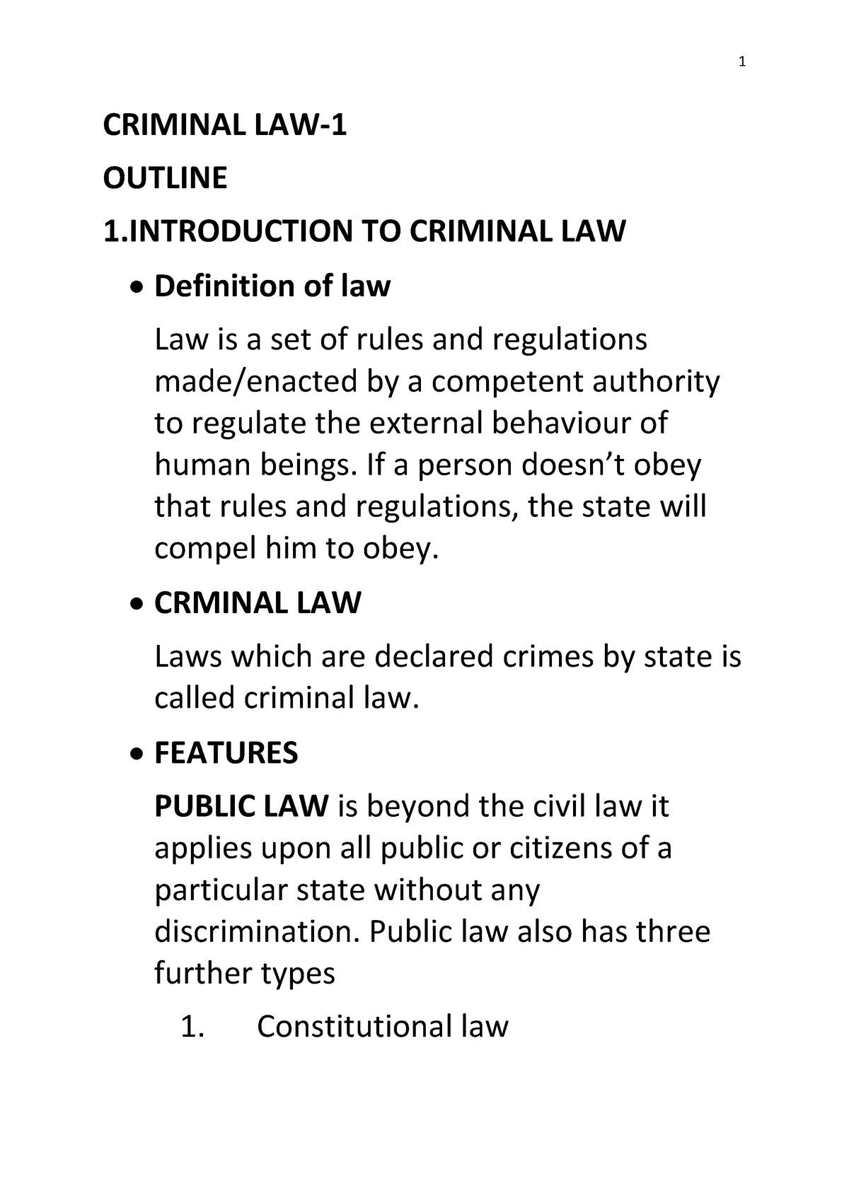 introduction-to-criminal-law-criminal-law-1-outline-1-to-criminal