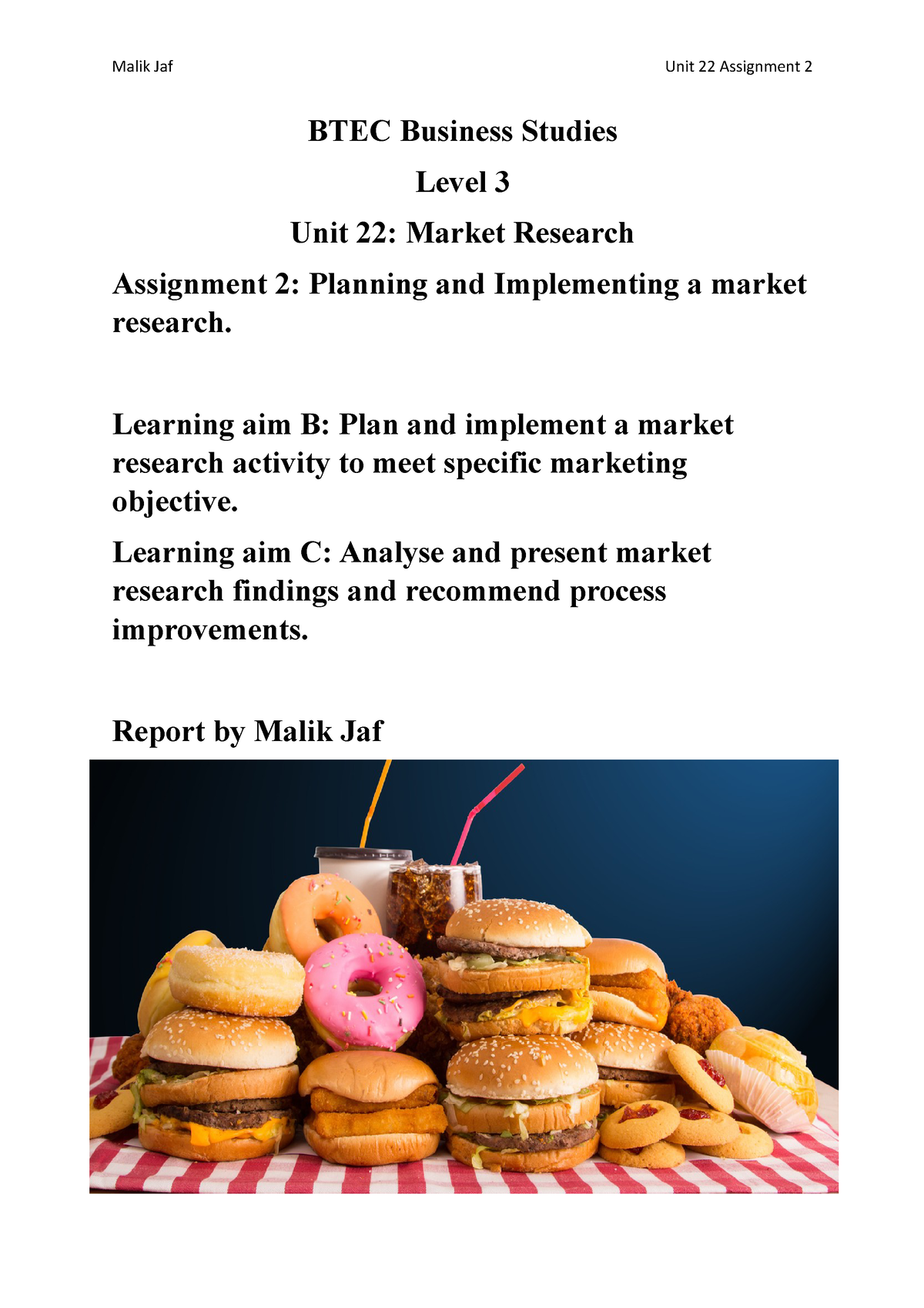 unit 22 assignment 2 btec business example