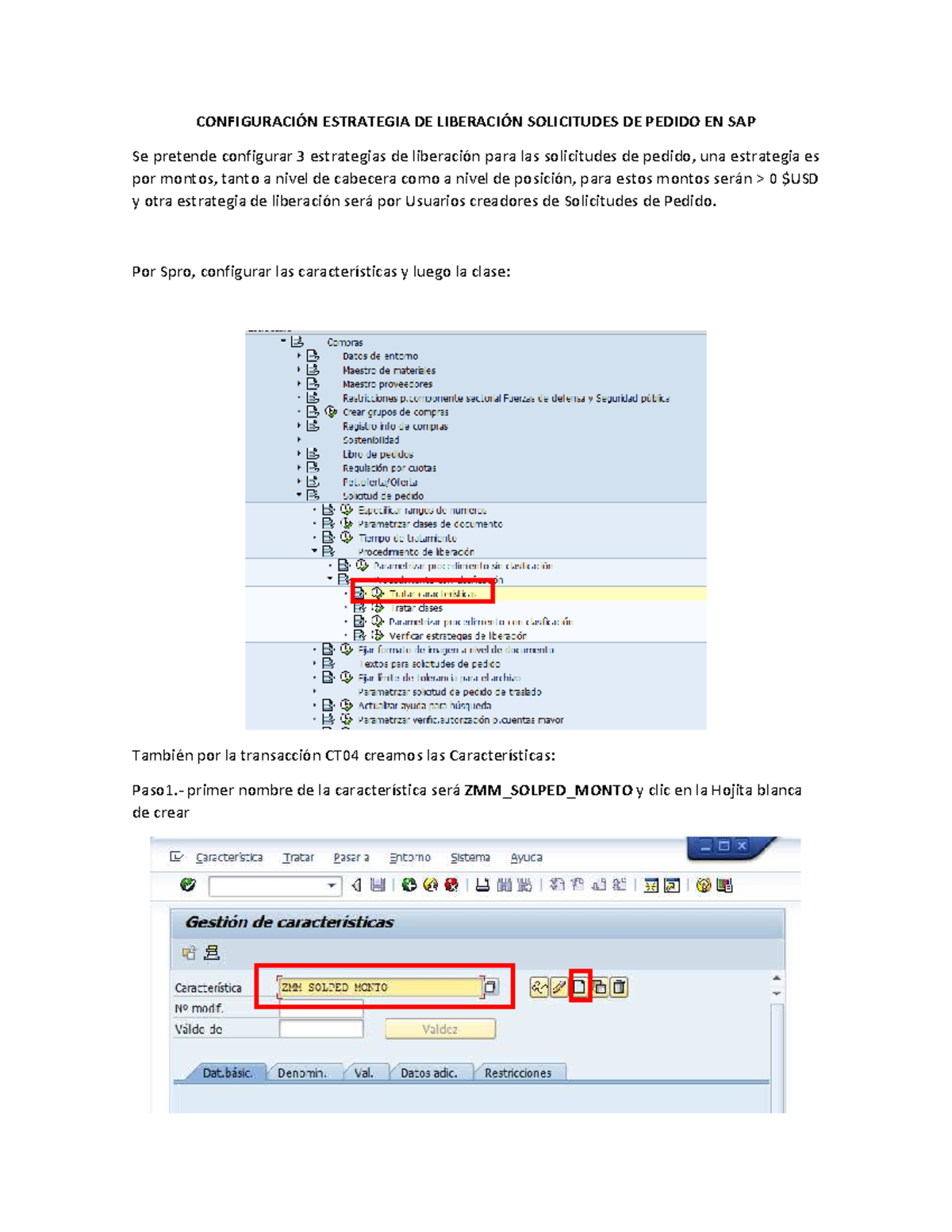 Configuracion Estrategia DE Liberacion SAP - CONFIGURACIÓN ESTRATEGIA ...