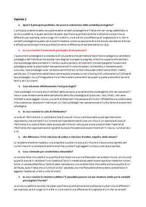 Docsity domande e risposte seconda parte psicometria chiorri - Domande ...