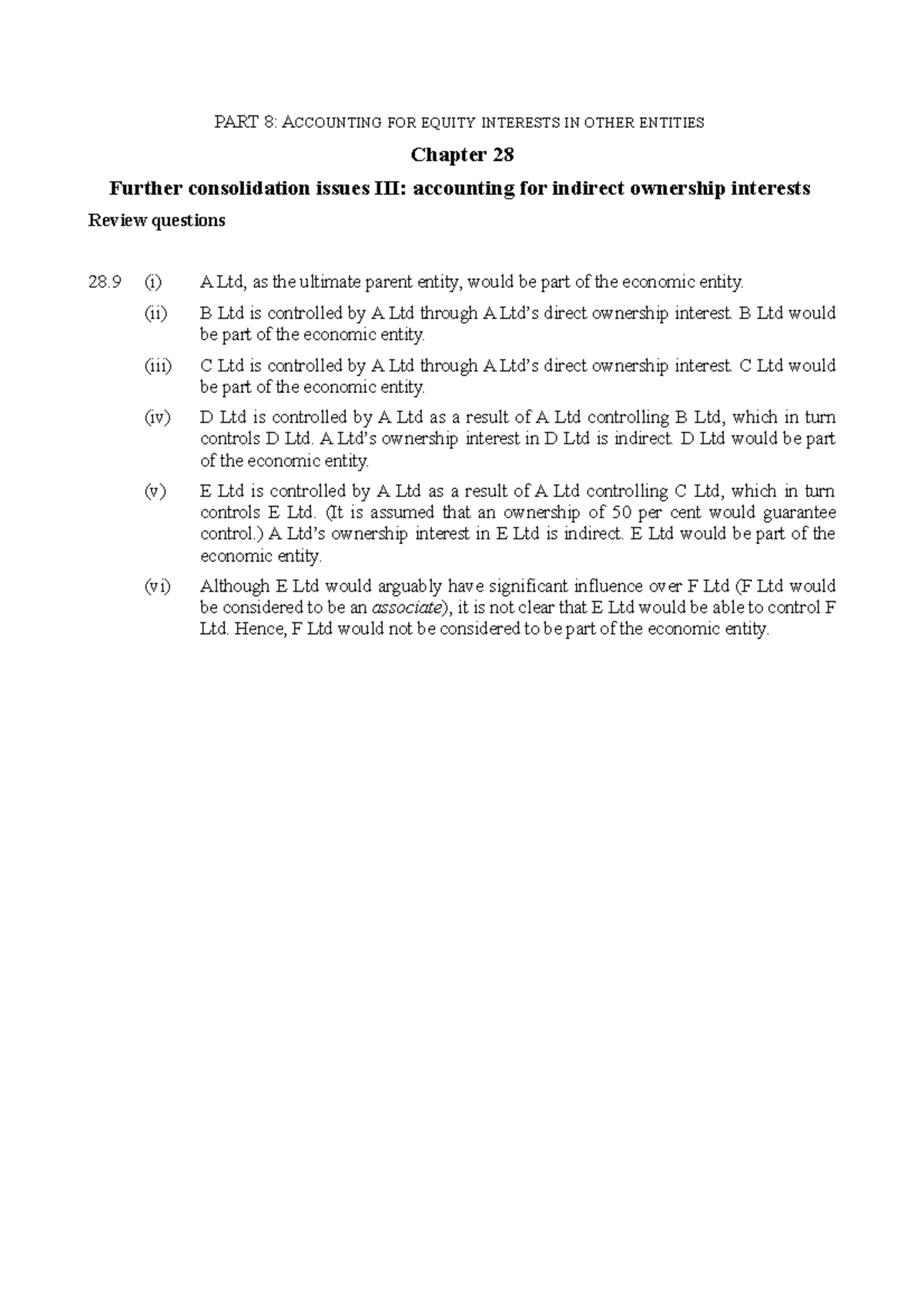 Session 8 - Consolidation 3 (Part i) - PART 8: ACCOUNTING FOR EQUITY ...