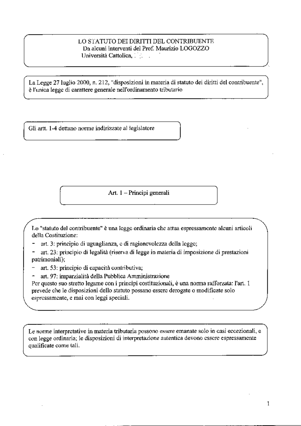 Statuto Dei Diritti Del Contribuente - LO STATUTO DEI DIRITTI DEL ...