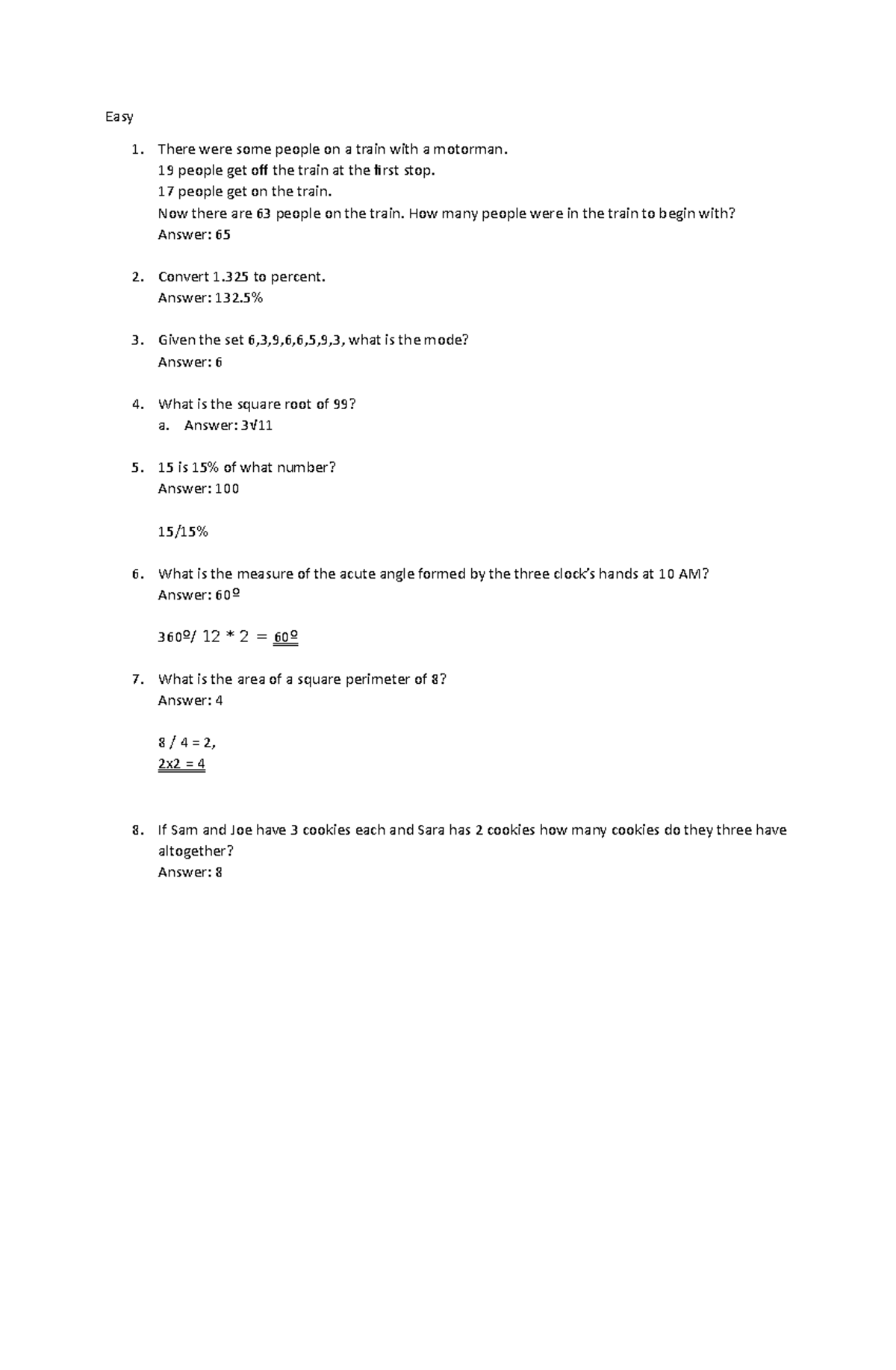 Elementary Gen Math Ling Math Categ - Easy There were some people on a ...