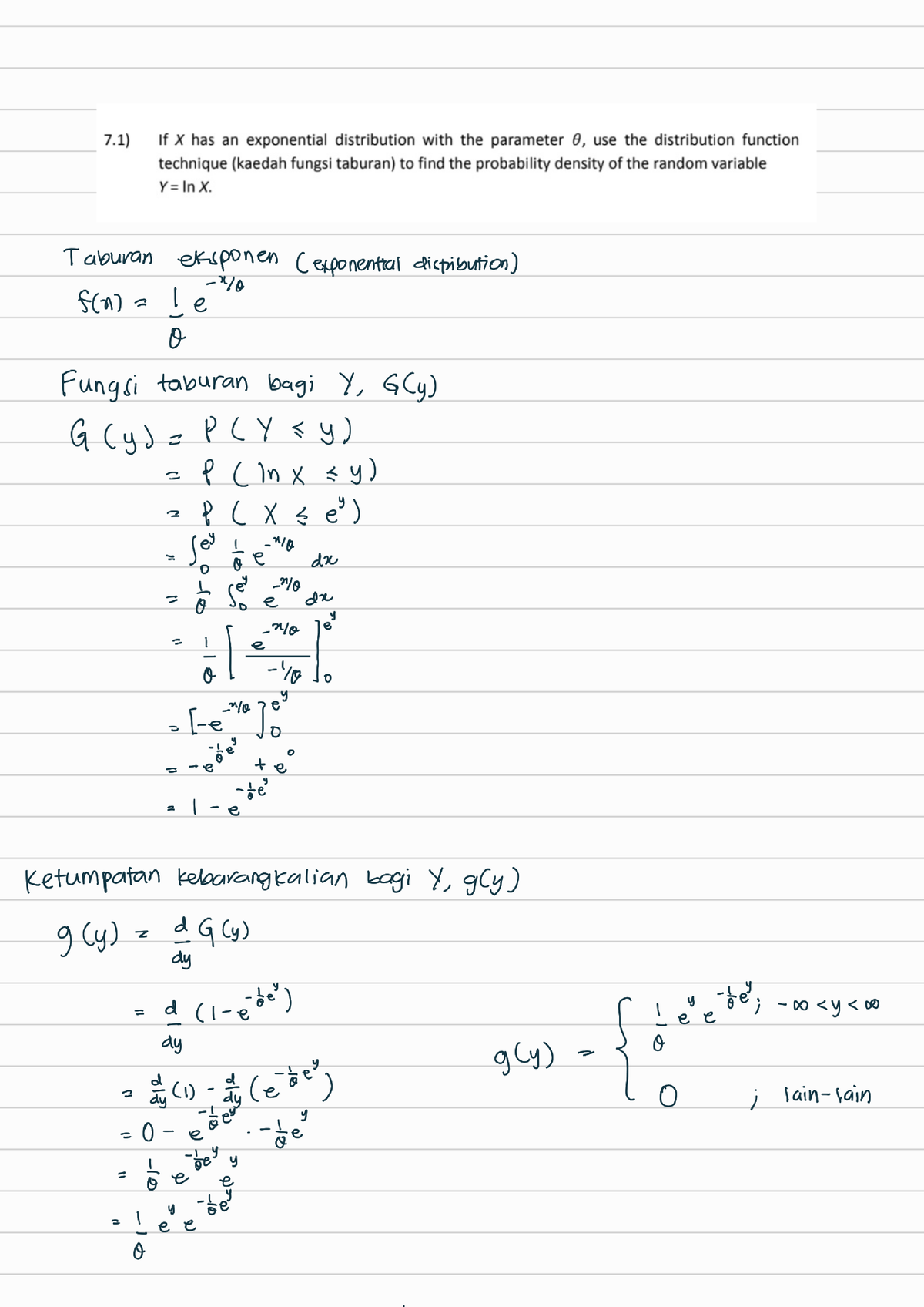 STQS2013 Latihan 5 - #MathematicalStatistics #StatistikMatematik - Studocu