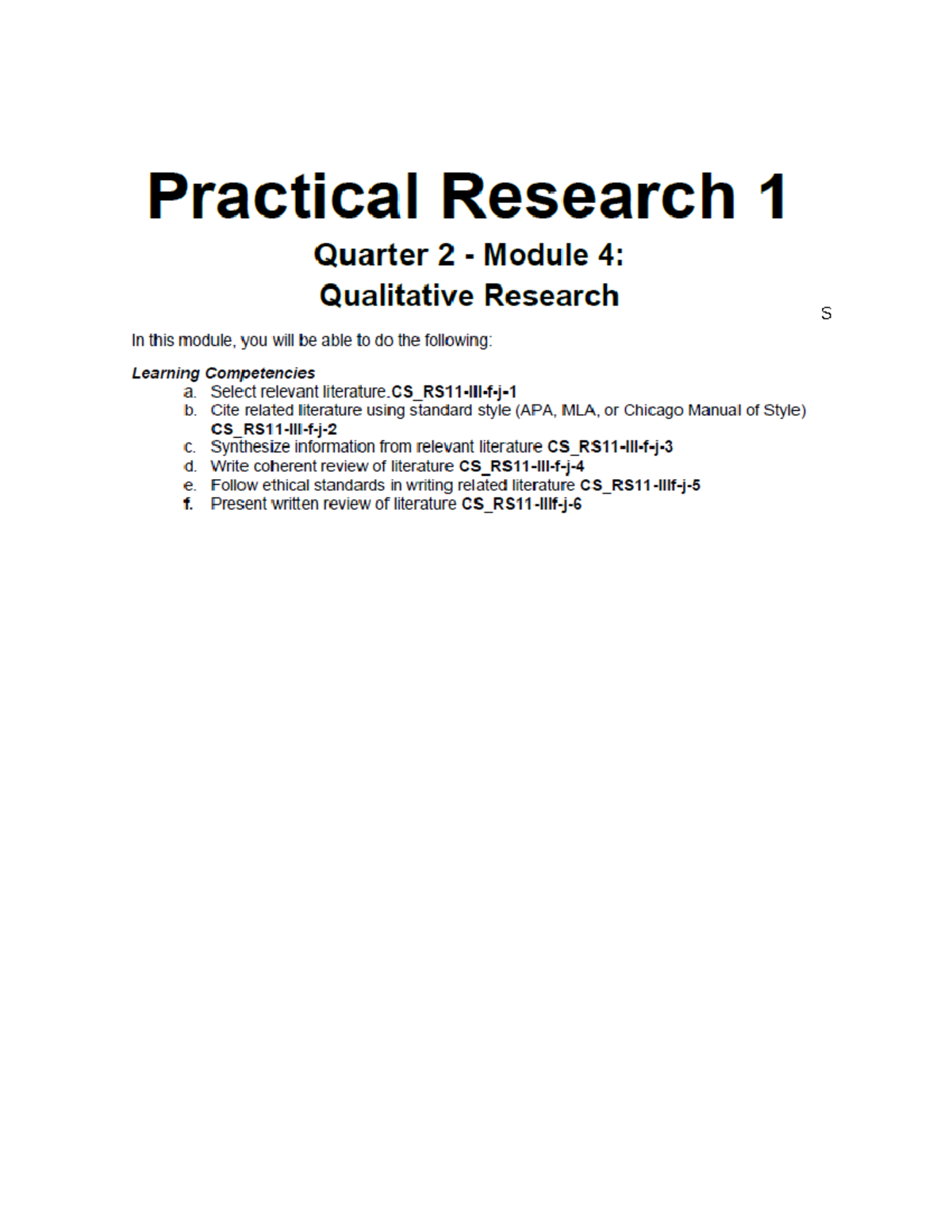 Practical Research - S - Studocu