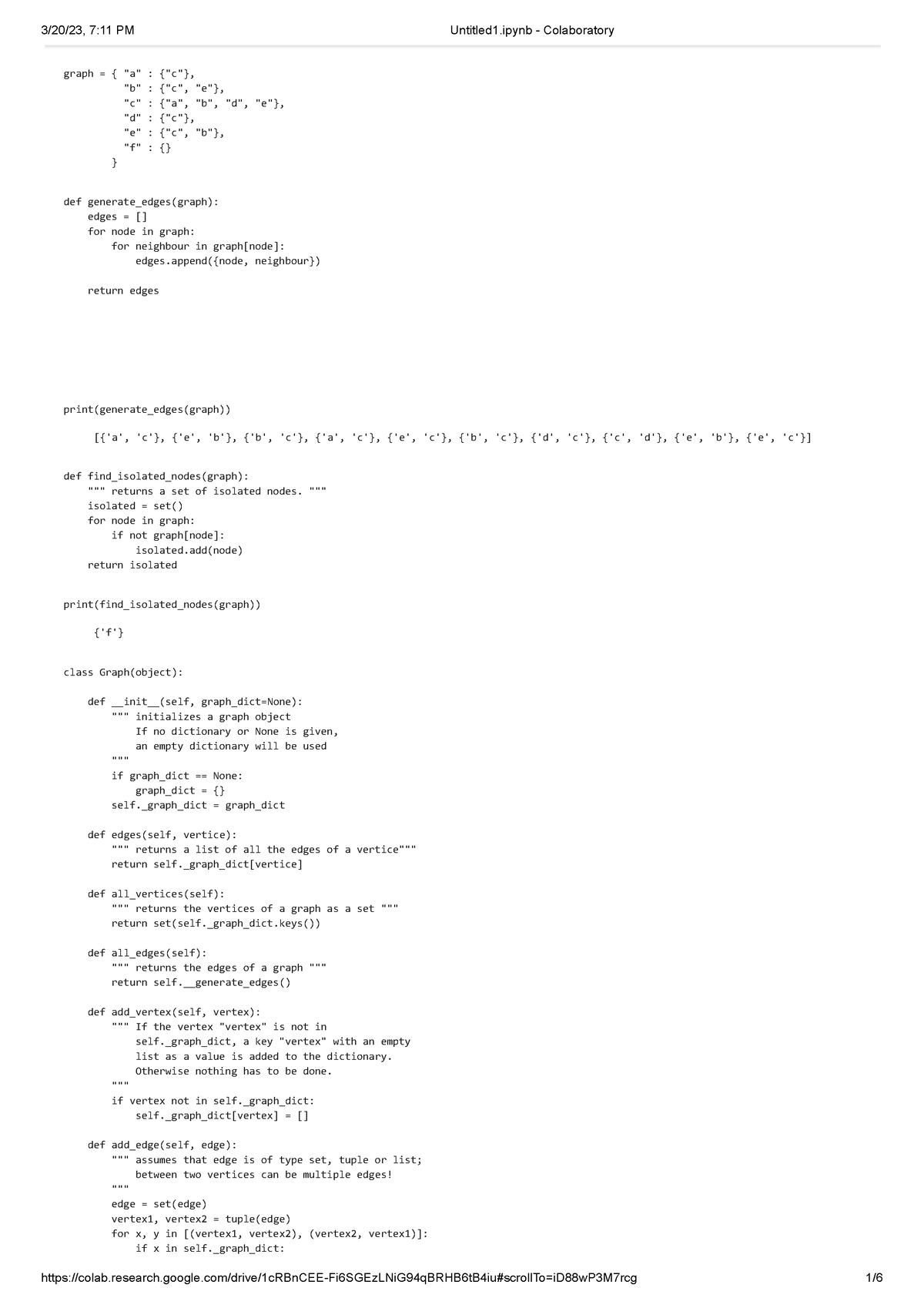 3pa29 M2 Gunadarma - Graph = { "a" : {"c"}, "b" : {"c", - Studocu