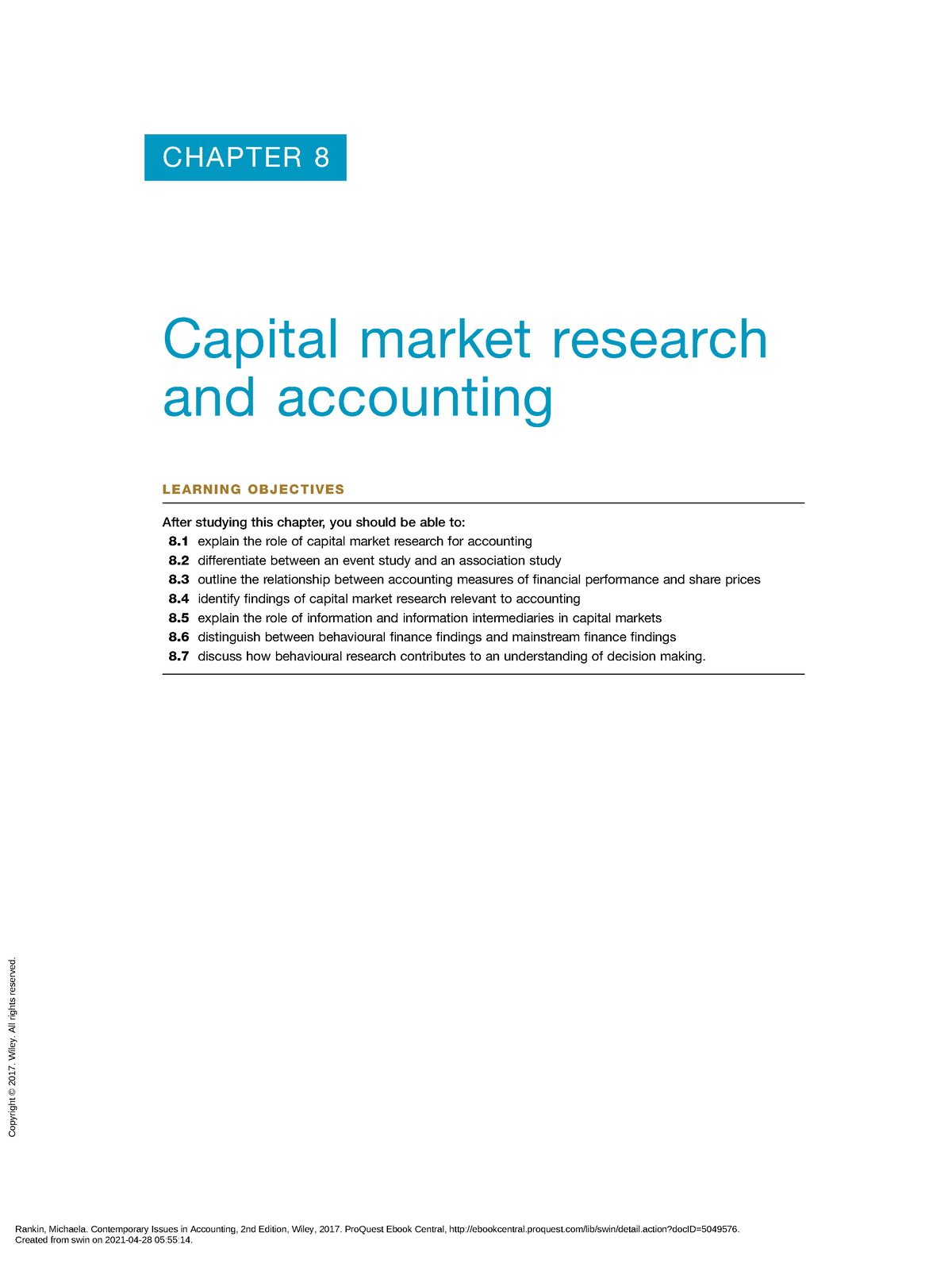capital markets research topics