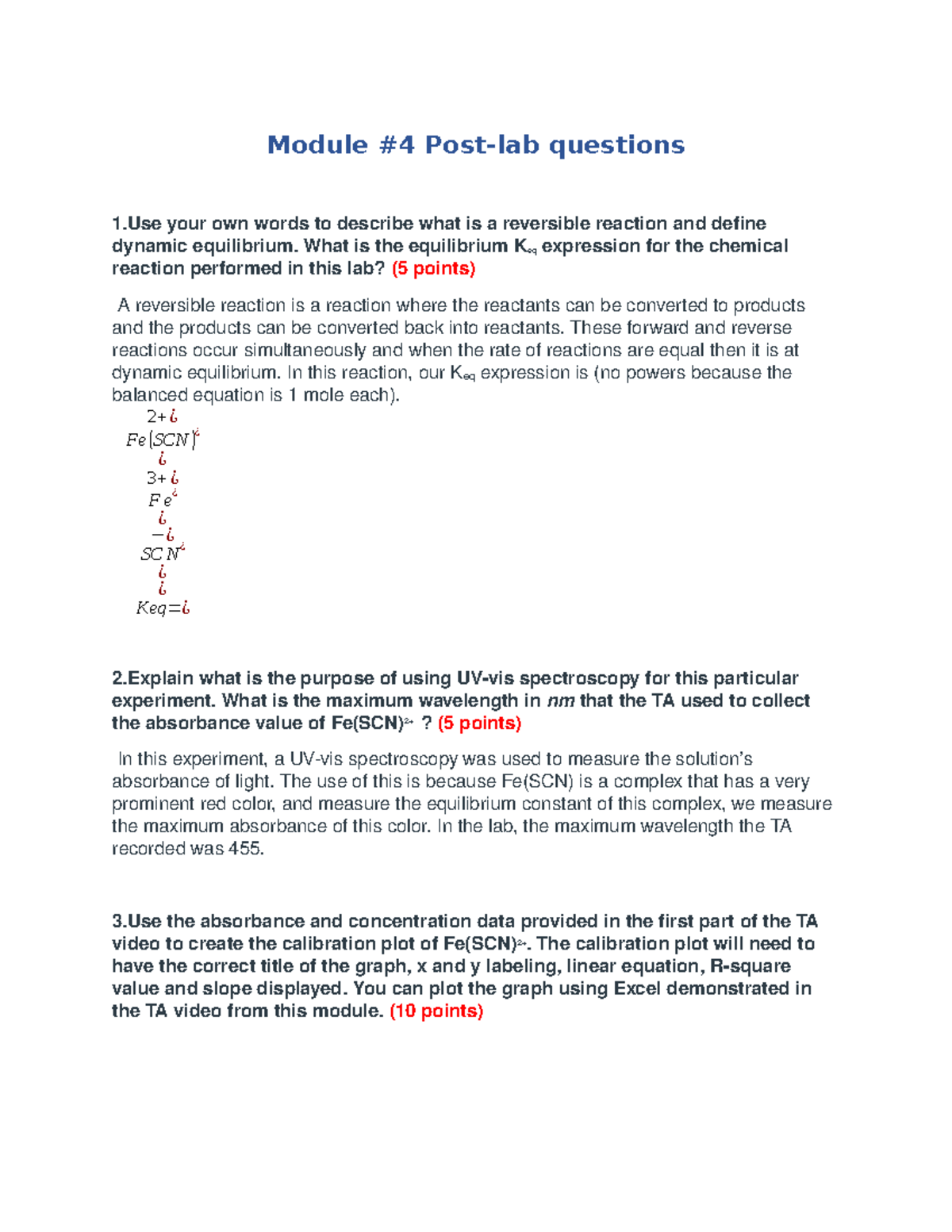 Module 4 post lab questions Module 4 Postlab questions 1 your own