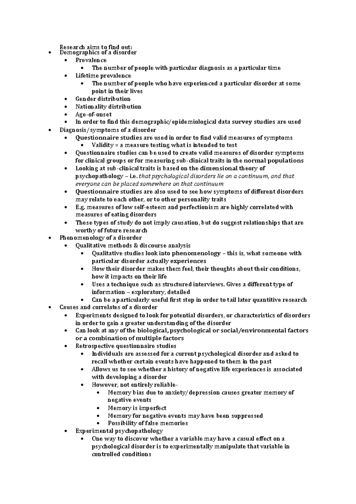 Research methods in psychpathology - Warning: TT: undefined function ...