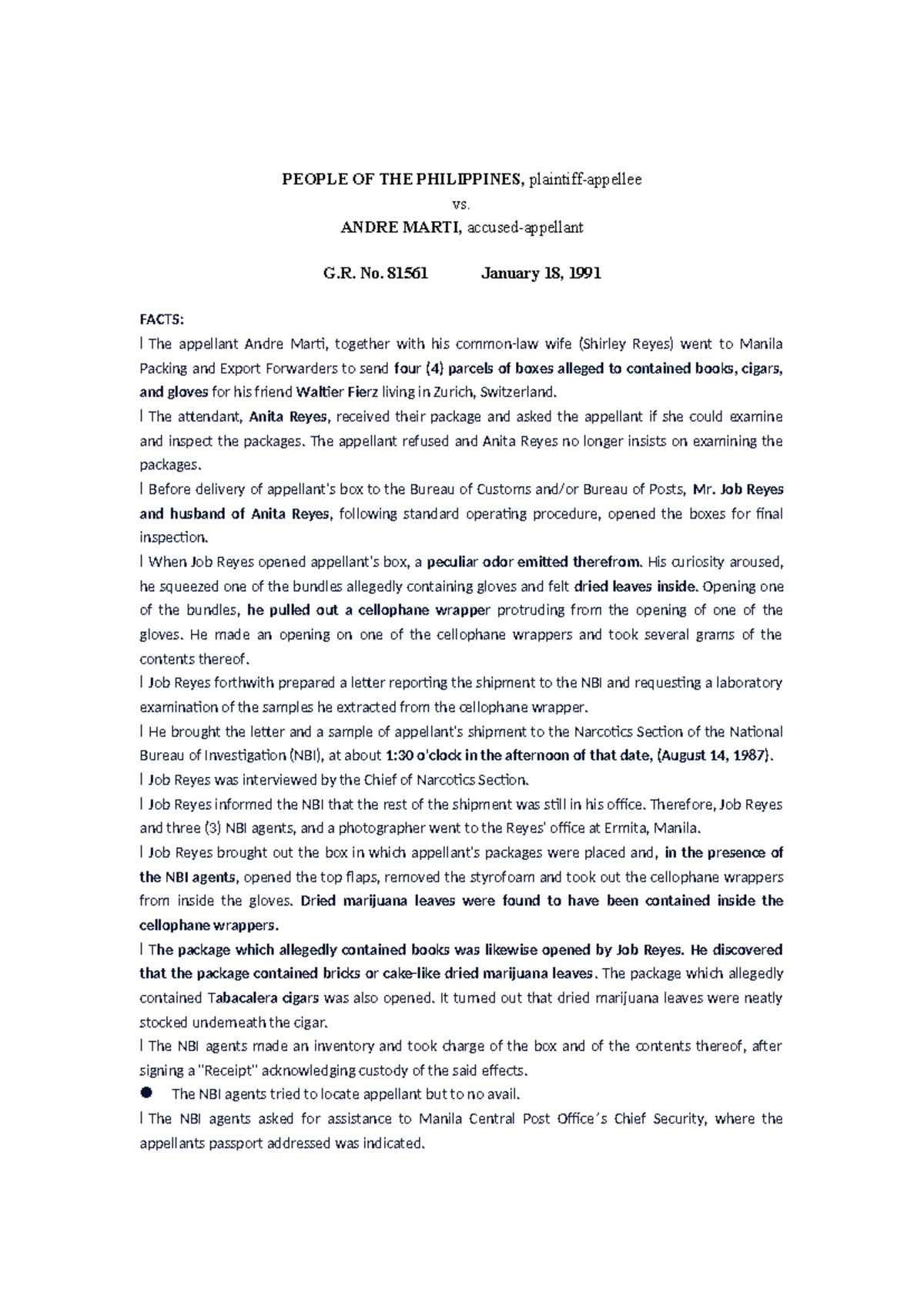 Marti, De Gracia, Holy See - PEOPLE OF THE PHILIPPINES, plaintiff ...