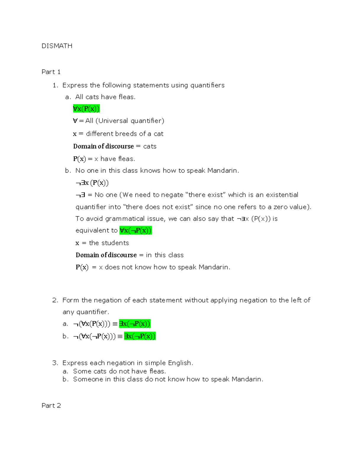 03 Task Performance 1 - Propositions - DISMATH Part 1 Express the ...