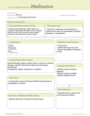 Nystatin Drug template ACTIVE LEARNING TEMPLATES THERAPEUTIC