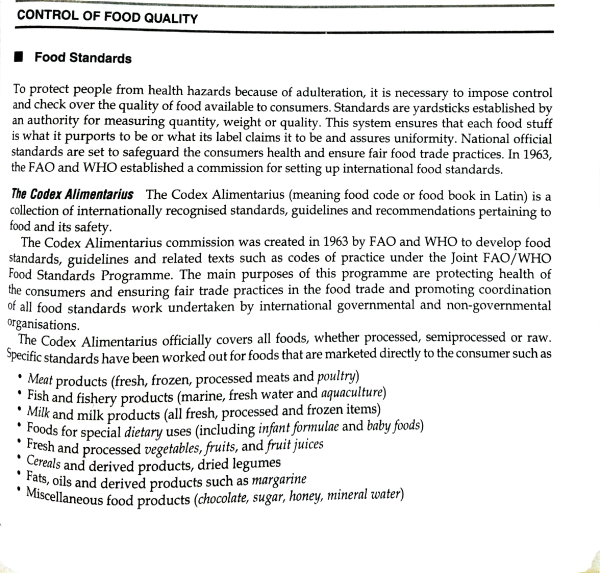 food safety and quality control research paper