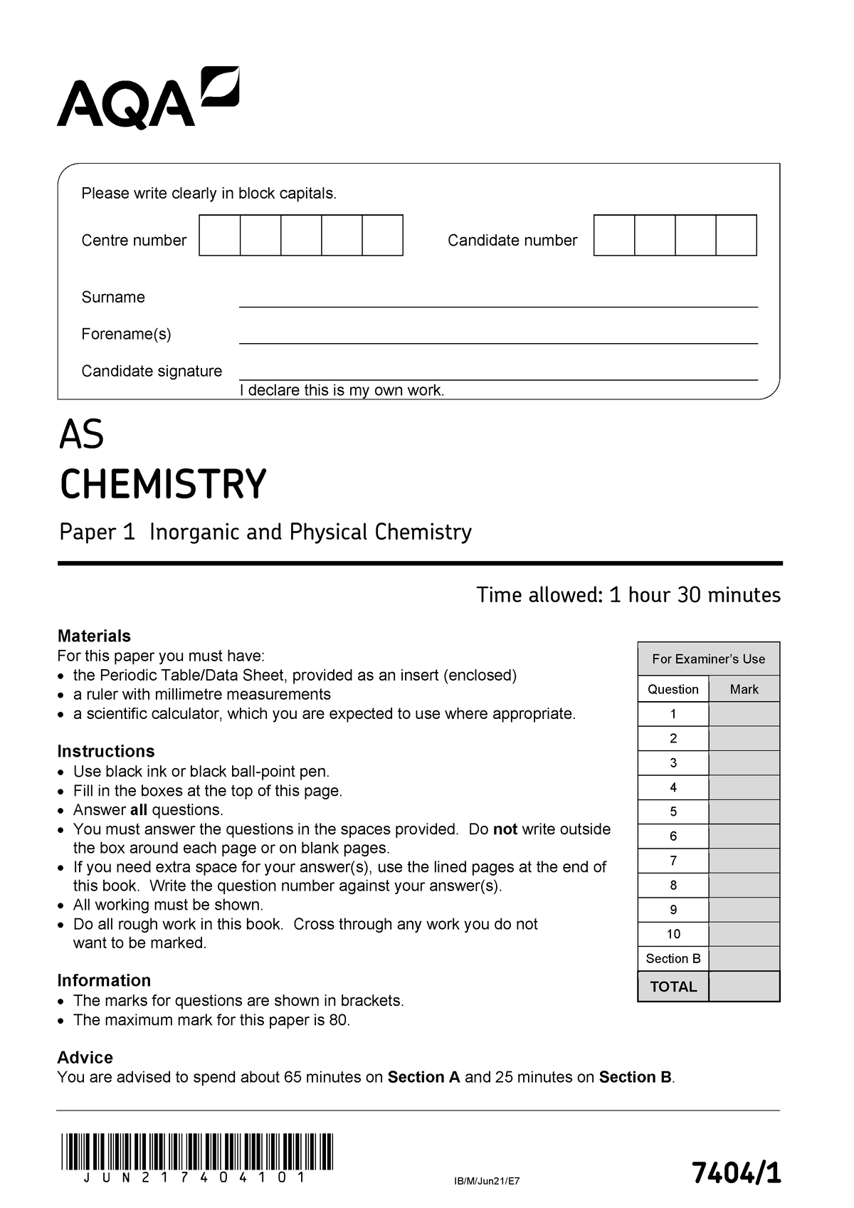 as-paper-1-2021-chemistry-please-write-clearly-in-block-capitals