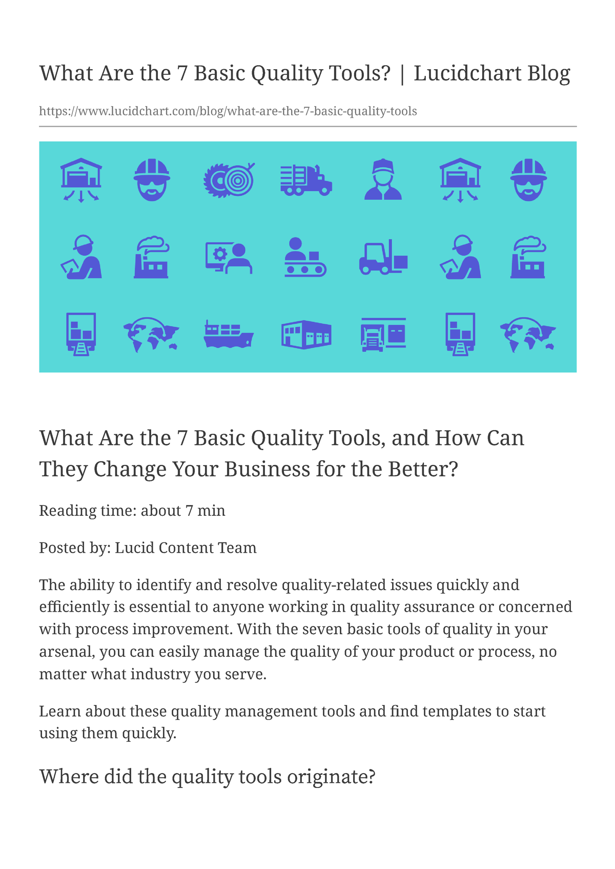 7 Basic Quality Tools - With The Seven Basic Tools Of Quality In Your ...