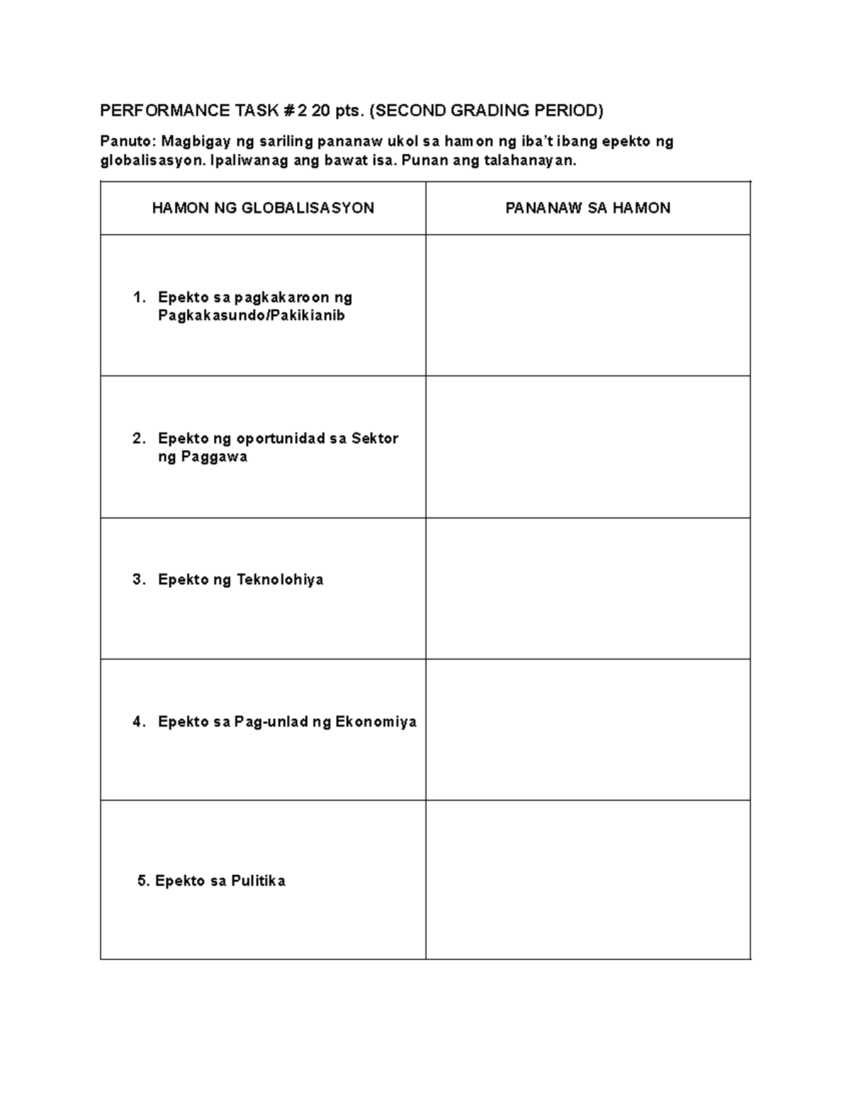 PT 2 Quarter 2 - AAA - SPA 7 Media Arts - PERFORMANCE TASK # 2 20 pts ...