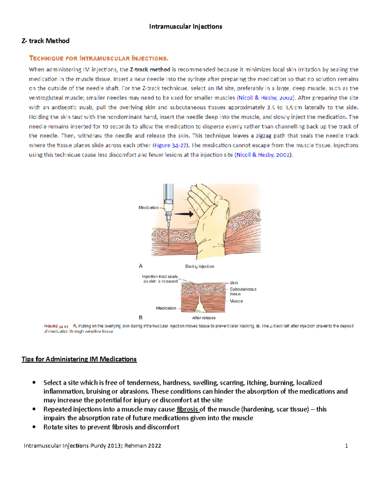 IM Injections Technique and Landmarking Intramuscular Injections Z