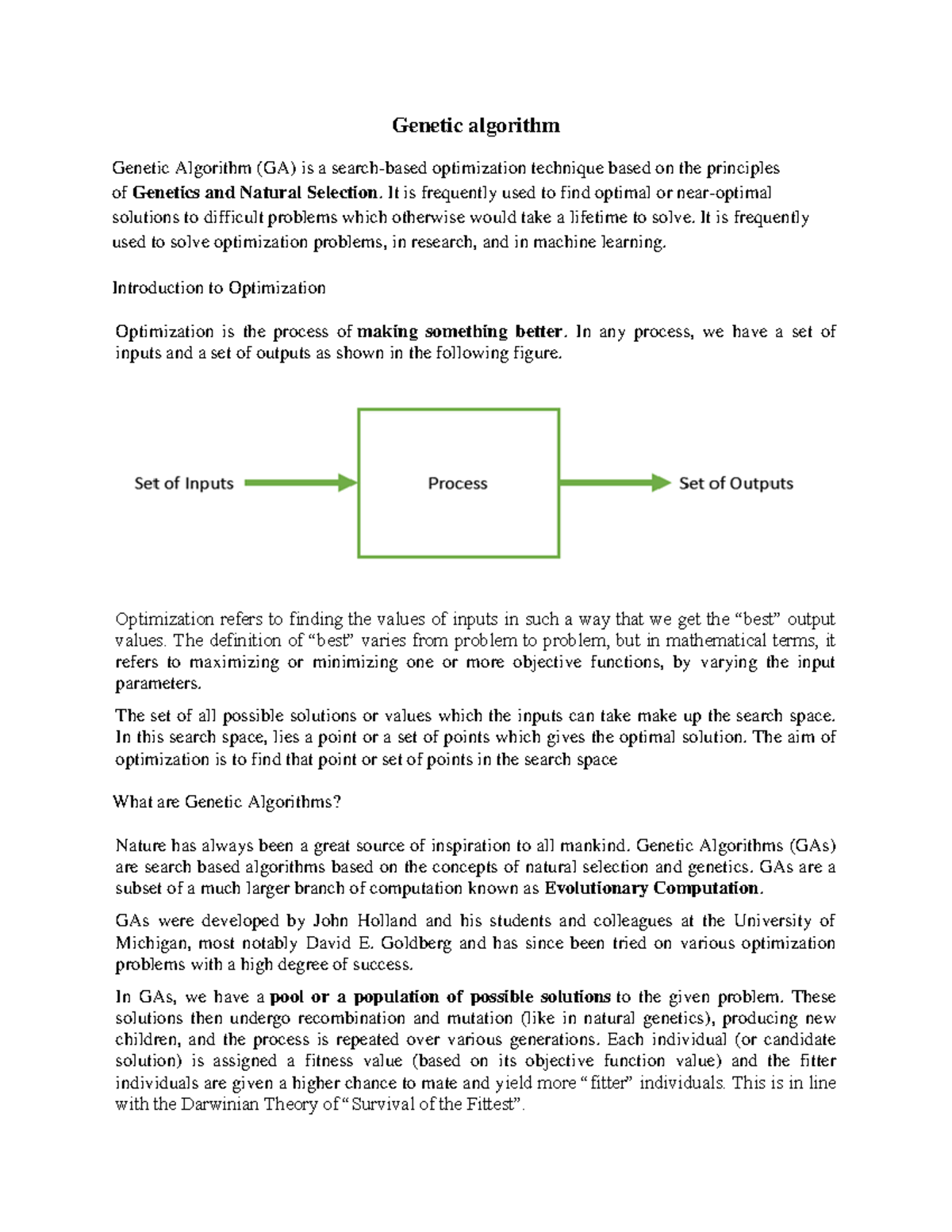 genetic algorithm research paper pdf