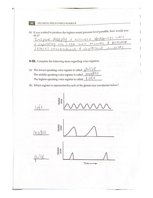 Preclinical Speech Science Workbook - C_S_D 3210 - Studocu