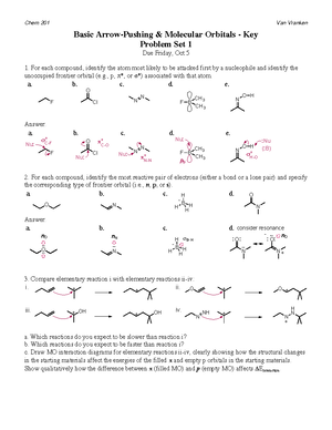 Probset 2key - Chem practice material and answer key - Problem Set 2 ...