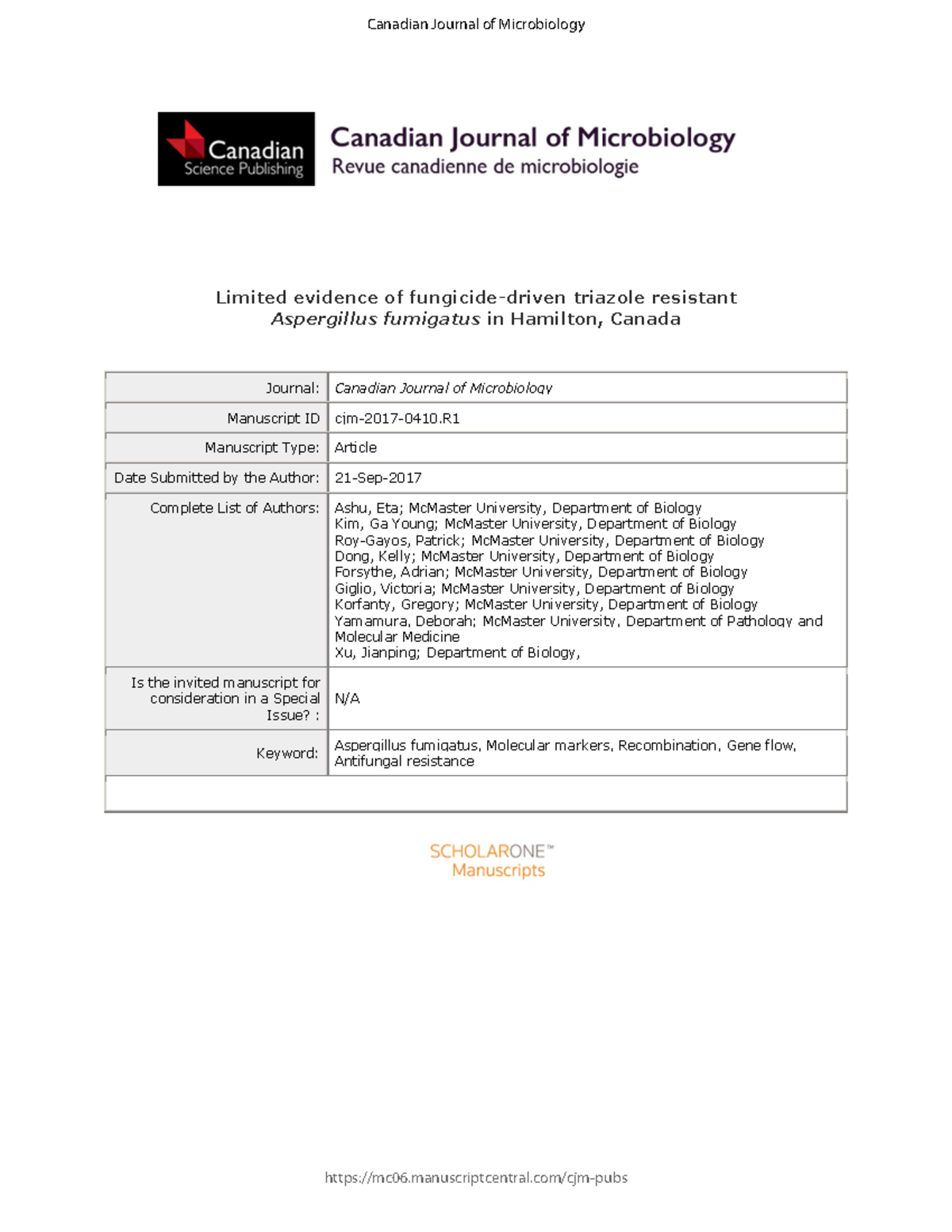 Limited evidence of fungicide driven tri - Draft - Studocu