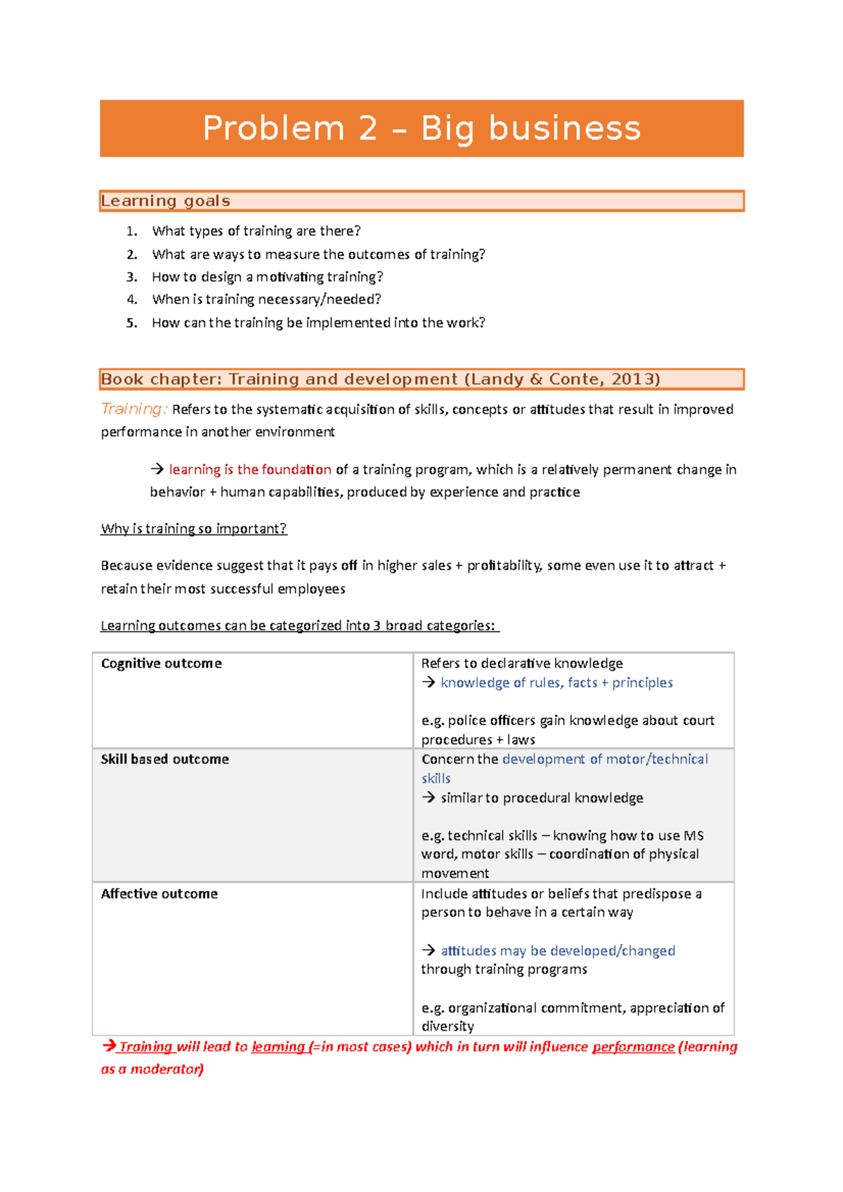 Problem 2 – Big business - Problem 2 – Big business Learning goals What ...