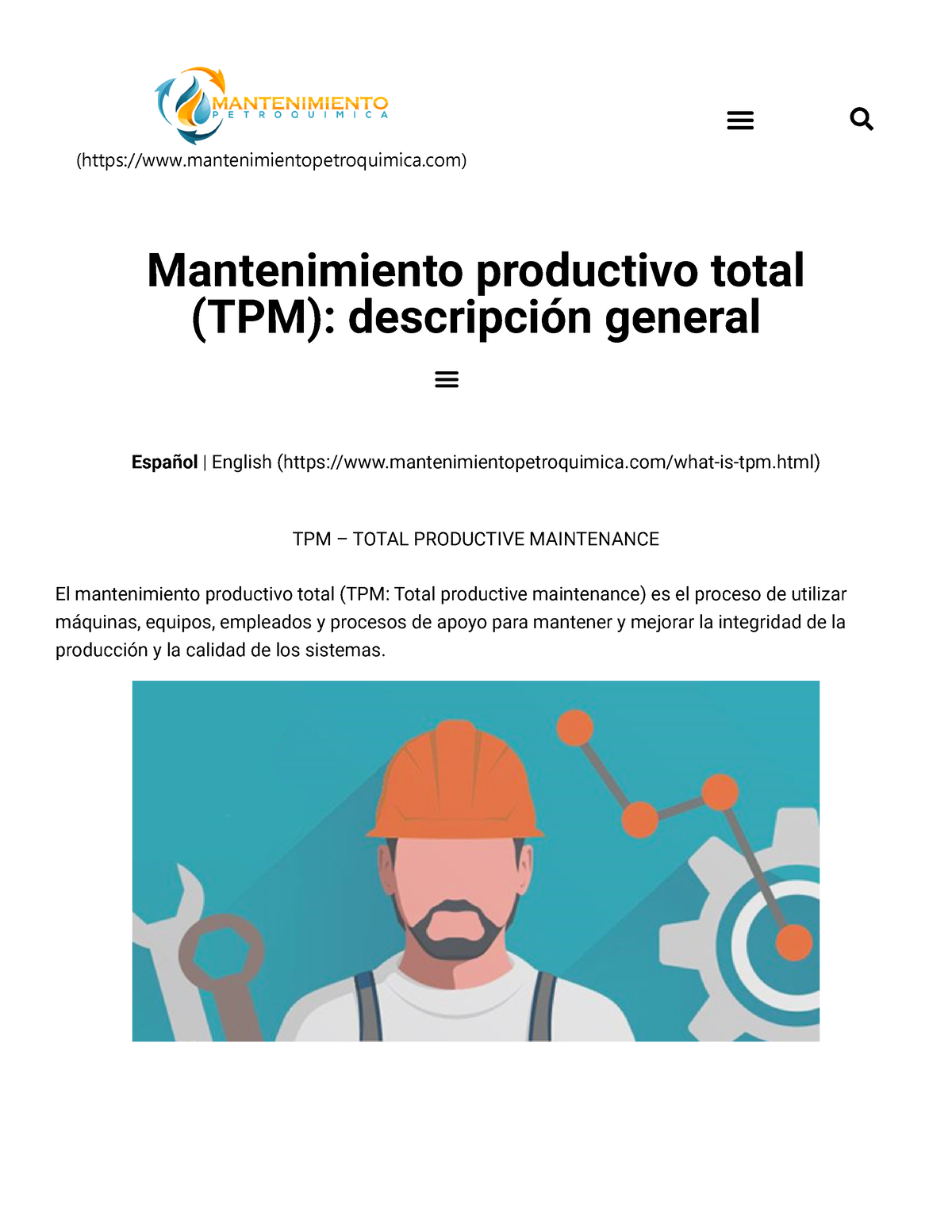 AA2.5 Mantenimiento Productivo Total (TPM) Descripción General ...