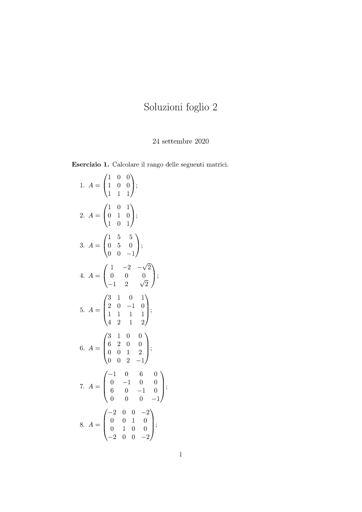 Esercizi Su Tutto Il Programma Con Soluzione E Spiegazione - Matematica ...