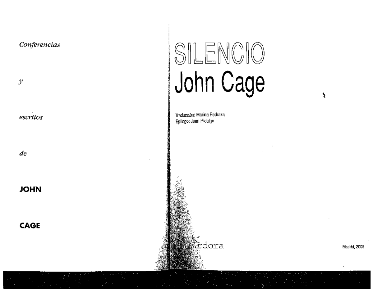 Cage John Silencio conferencias y escritos 2002 part - Arquitectura de ...