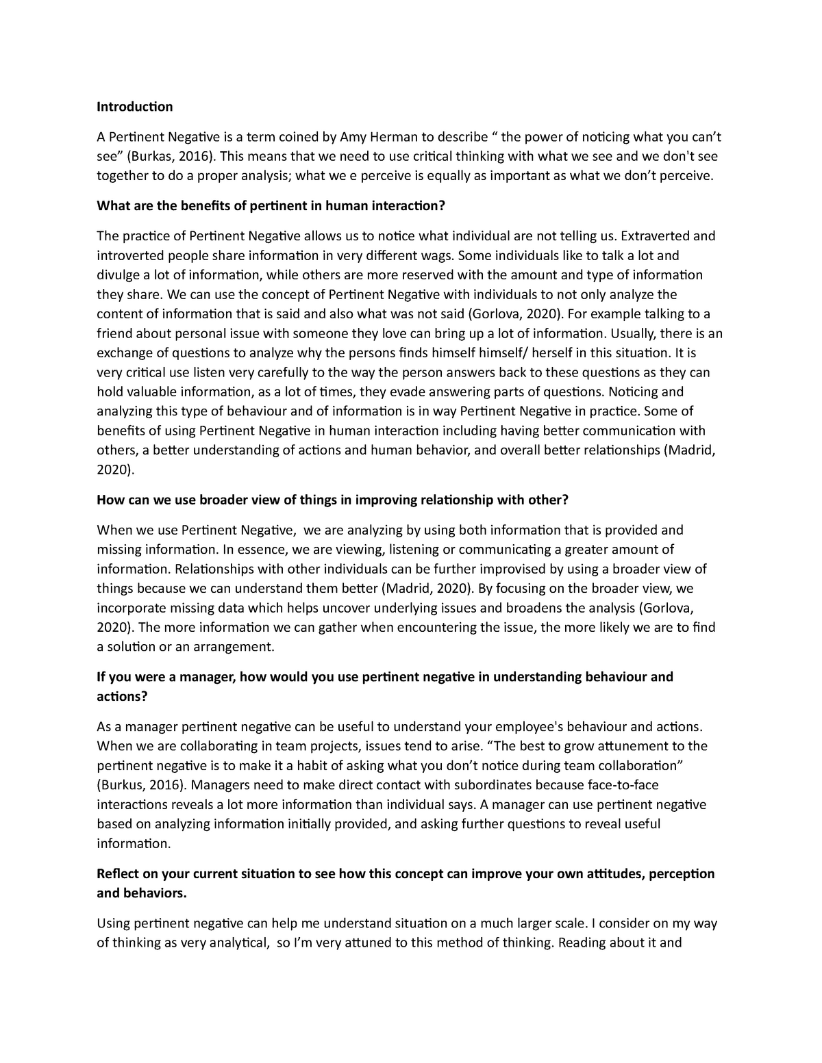 OB Portfolio Activity Unit 2 - Introduction A Pertinent Negative is a ...