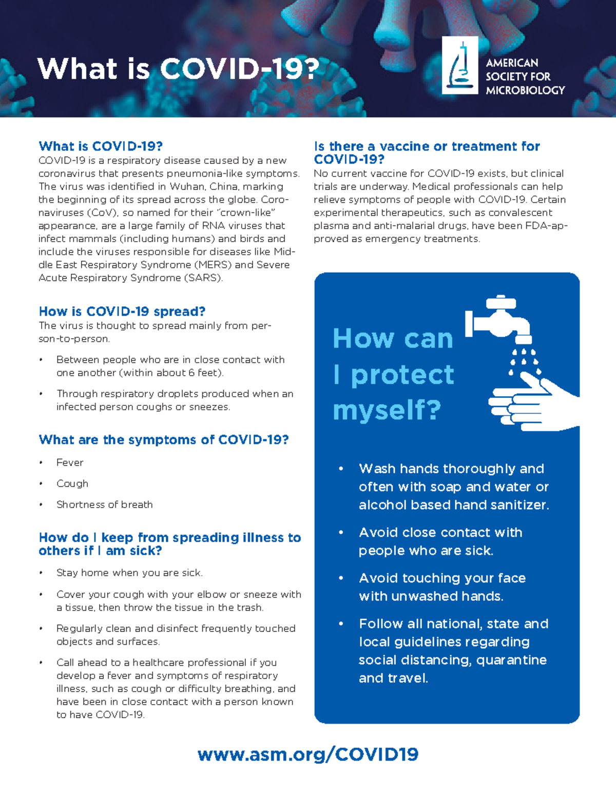 Covid 19 One Pager - What is COVID-19? COVID-19 is a respiratory ...