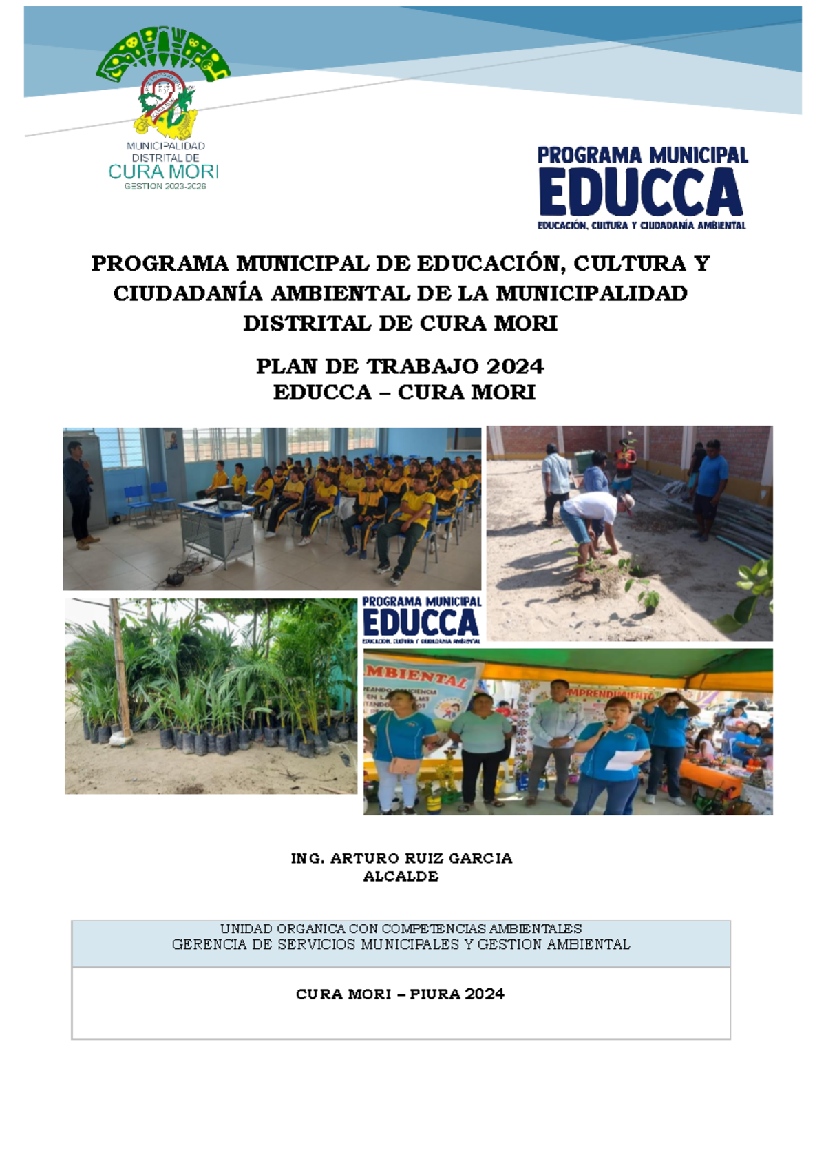 Plan de Trabajo 2024 Educca - PROGRAMA MUNICIPAL DE EDUCACIÓN, CULTURA ...