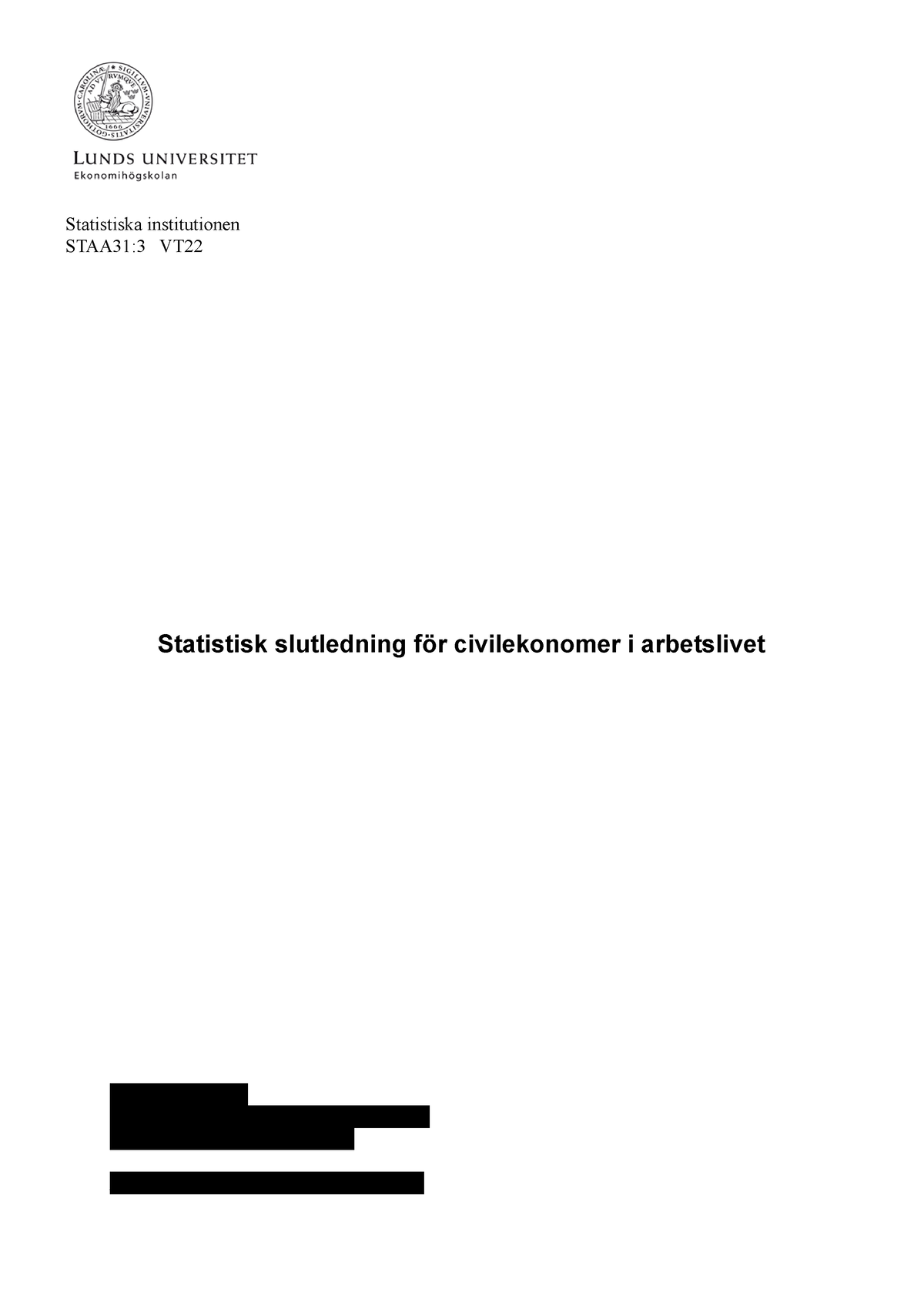 Labbrapport 2 - SPSS Inlämningsuppgift - Statistiska Institutionen ...