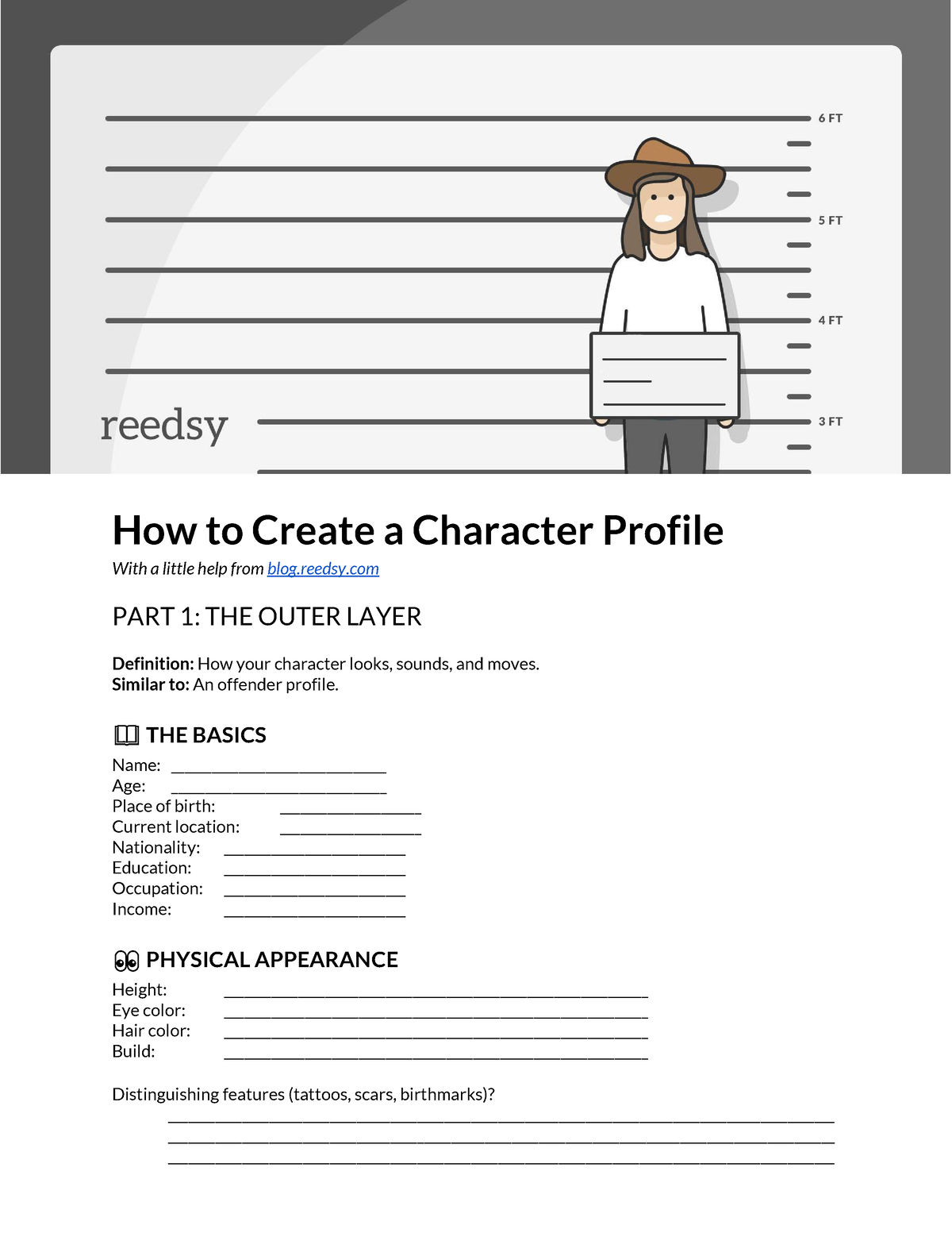 Reedsy Character Profile Template How To Create A Character Profile 