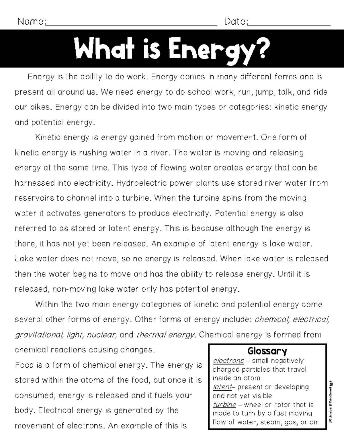 Energy - Energy comes in many different forms and is present all around ...