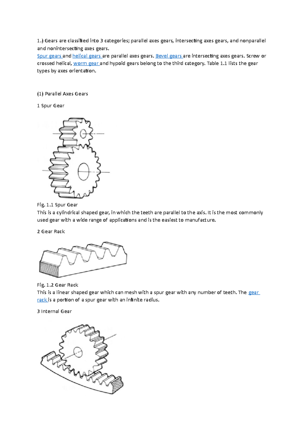 Md2 gear final Lecture notes 6 1.) Gears are classified into 3