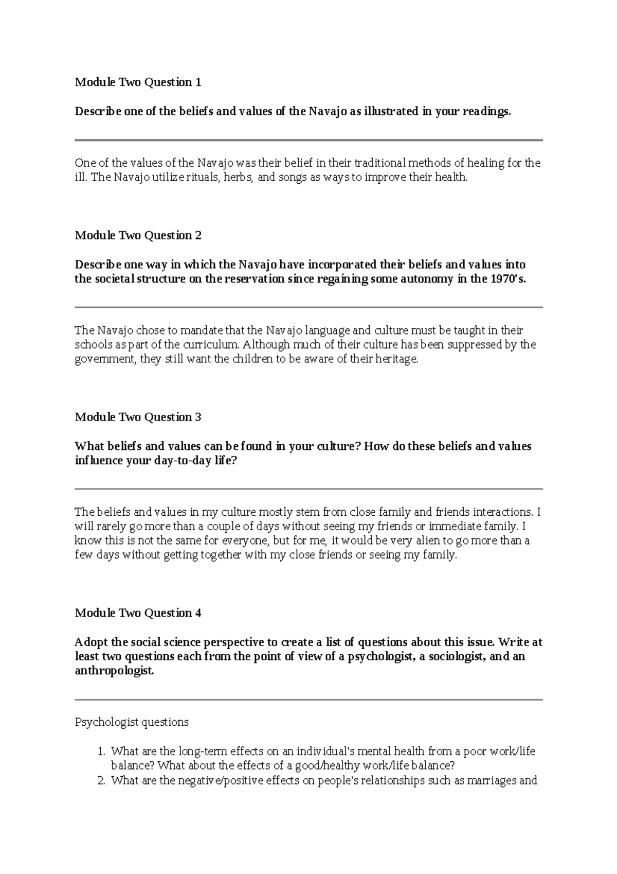 Jake Stiver SCS 200 Applied Social Sciences module 2 short responses ...