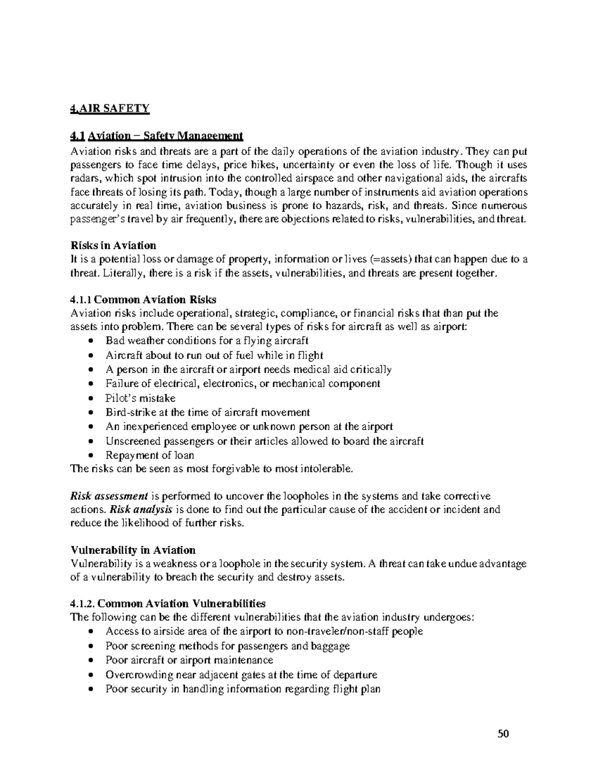 AIR Safety 4. AIR SAFETY 4 Aviation − Safety Management Aviation